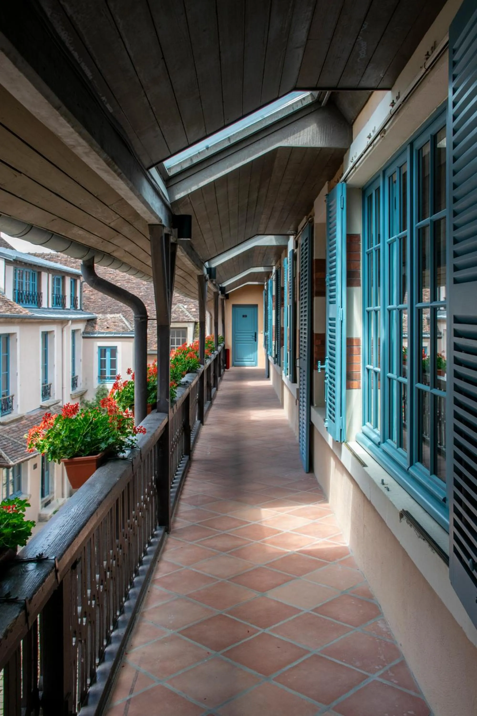 Balcony/Terrace in Hôtel de la Poste à Avallon, Bourgogne