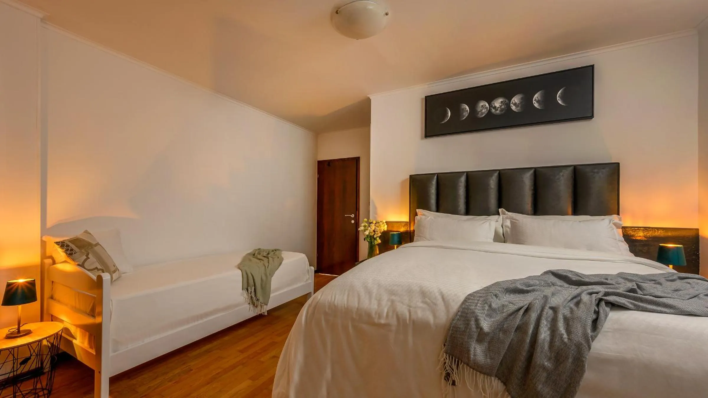 Bed in Yellow house with private parking