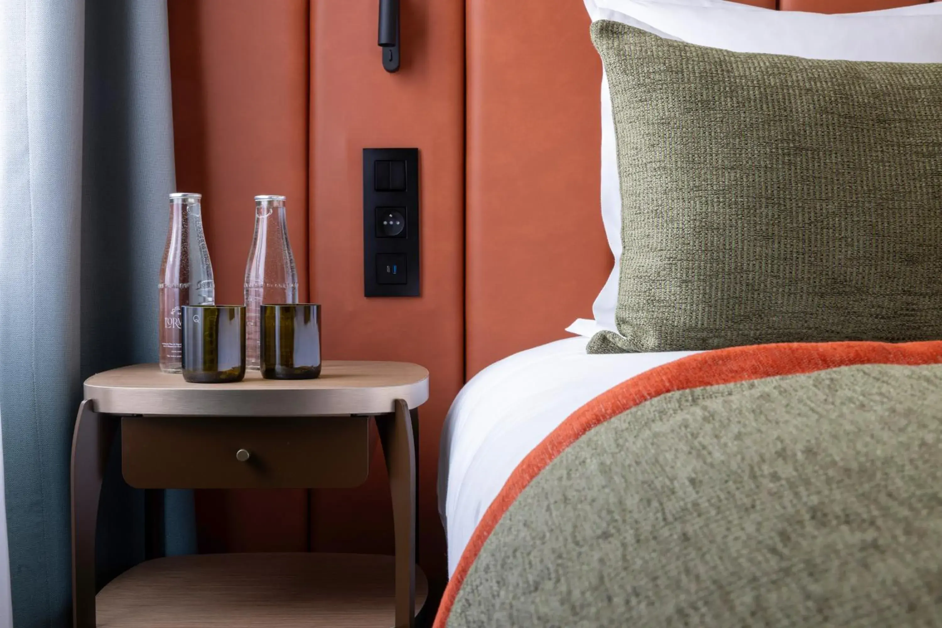 Bed in Hôtel L'Ormaie & Spa Bed in Hôtel L'Ormaie & Spa