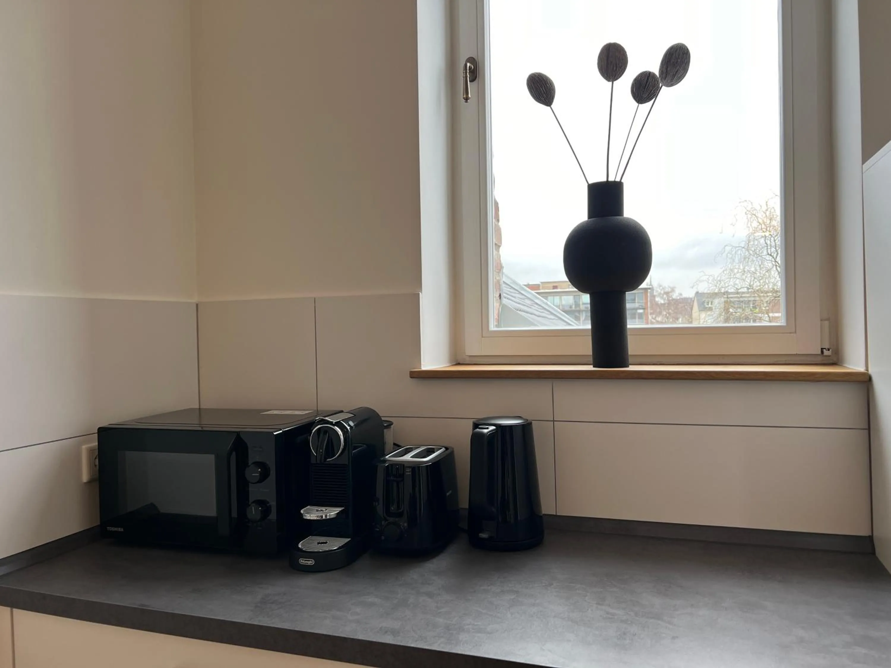 Coffee/tea facilities in AMAYA LIVING 80qm Japandi Krefeld Zentrum