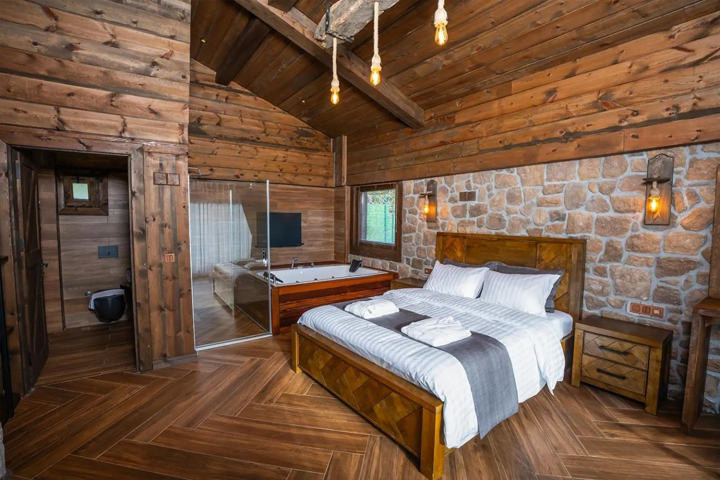 TV and multimedia, Bed in Bİ ABANT MASALI VİLLAGE HOTEL