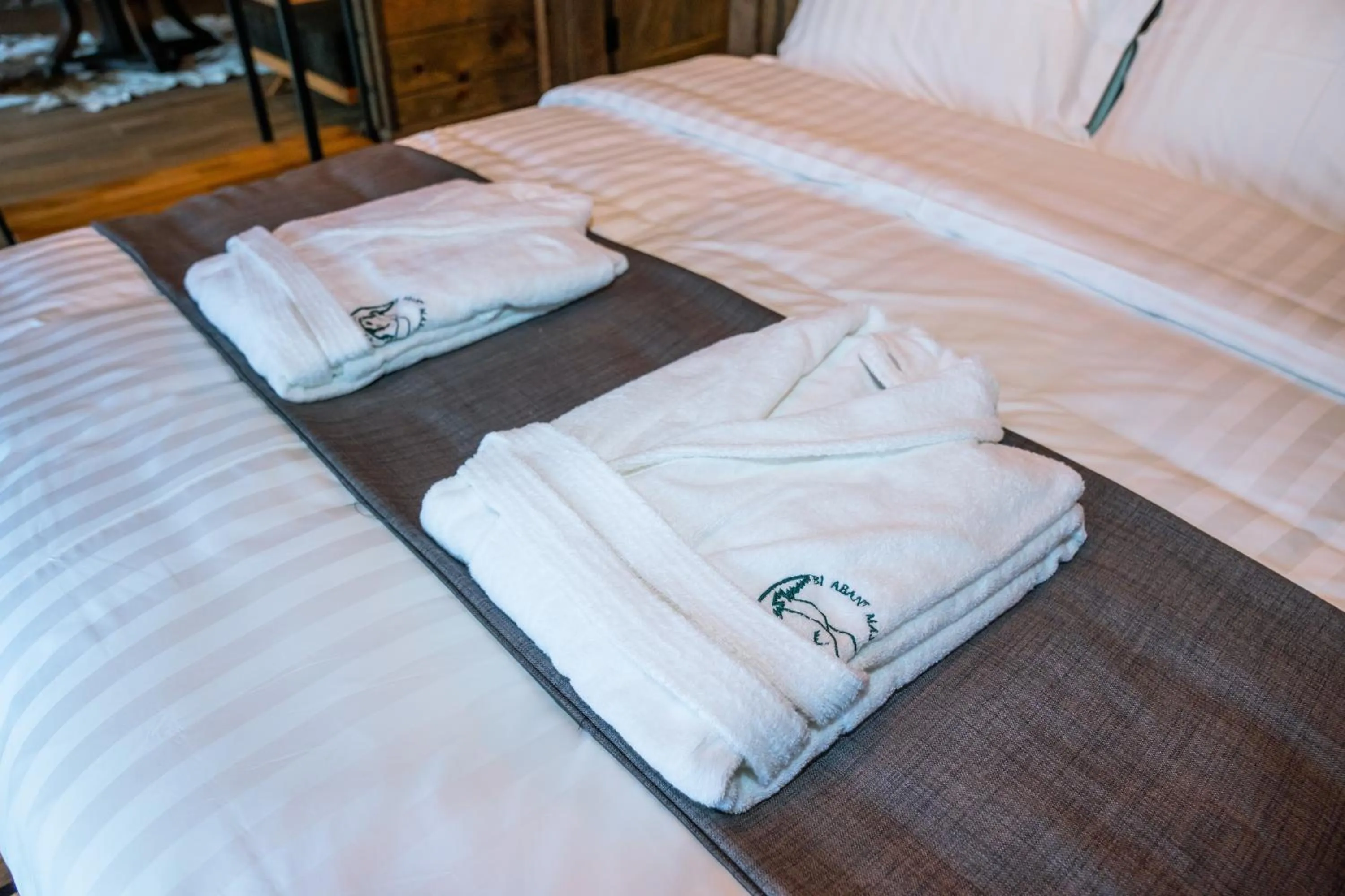 Bed in Bİ ABANT MASALI VİLLAGE HOTEL