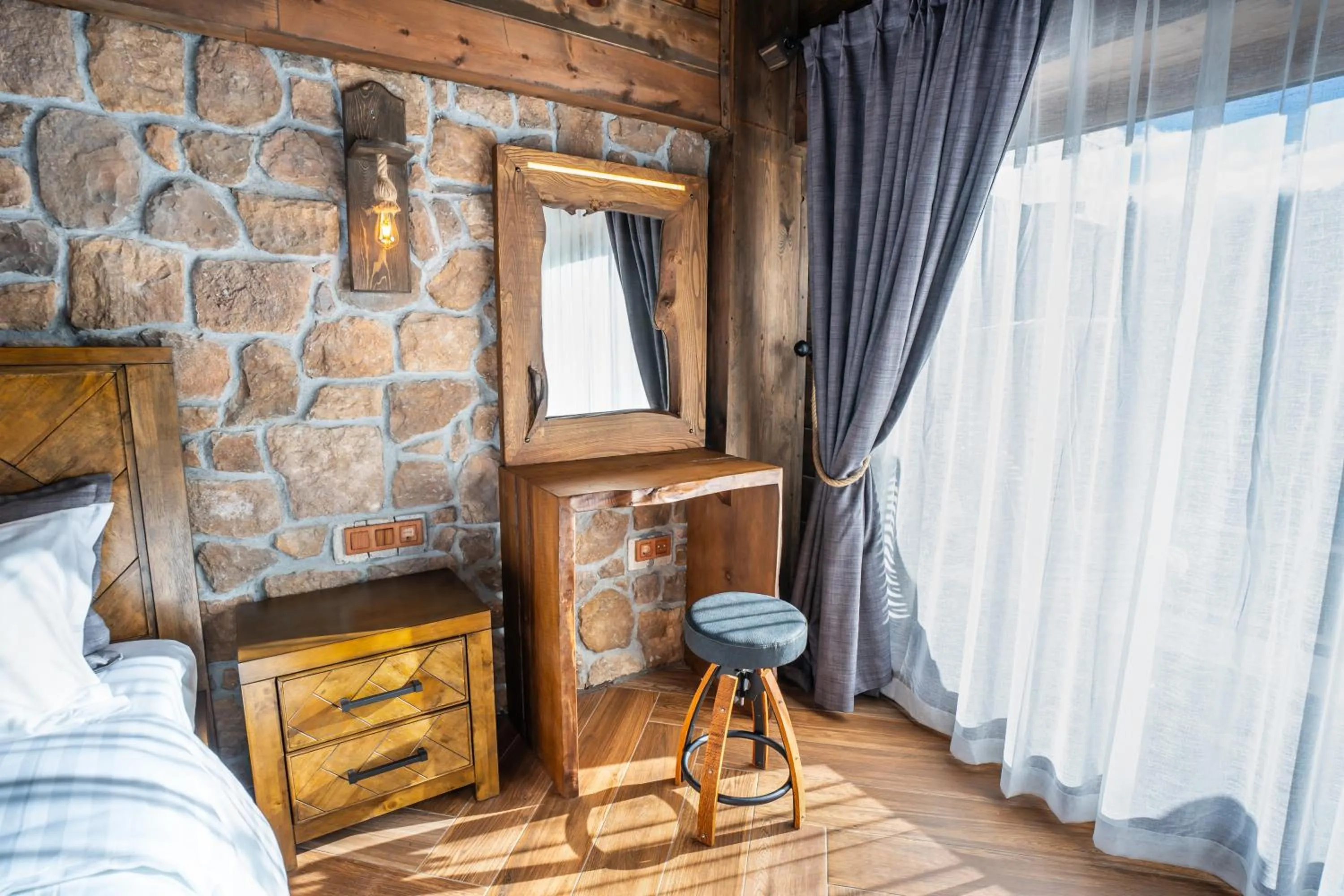 Bed in Bİ ABANT MASALI VİLLAGE HOTEL