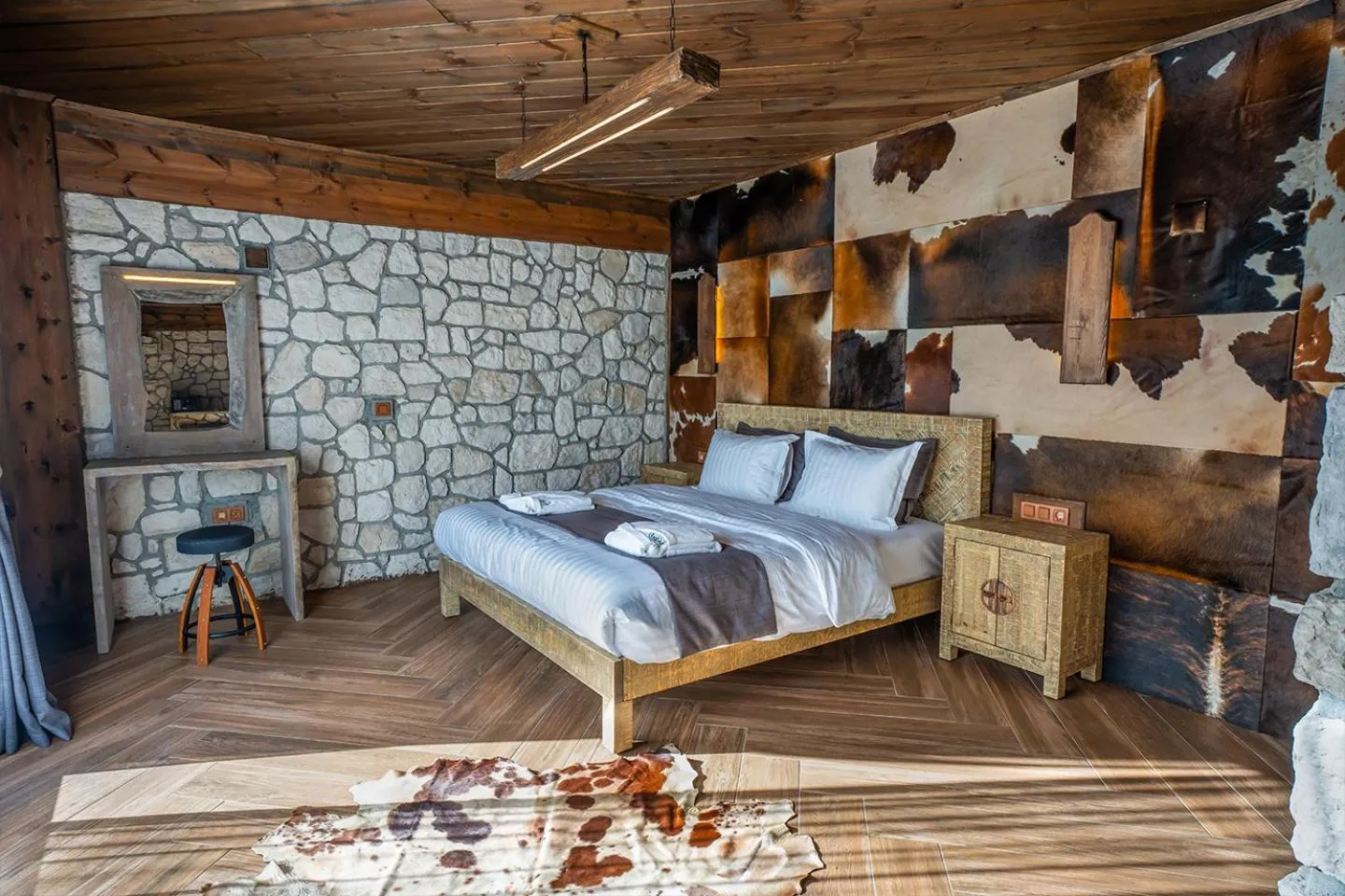 Bed in Bİ ABANT MASALI VİLLAGE HOTEL