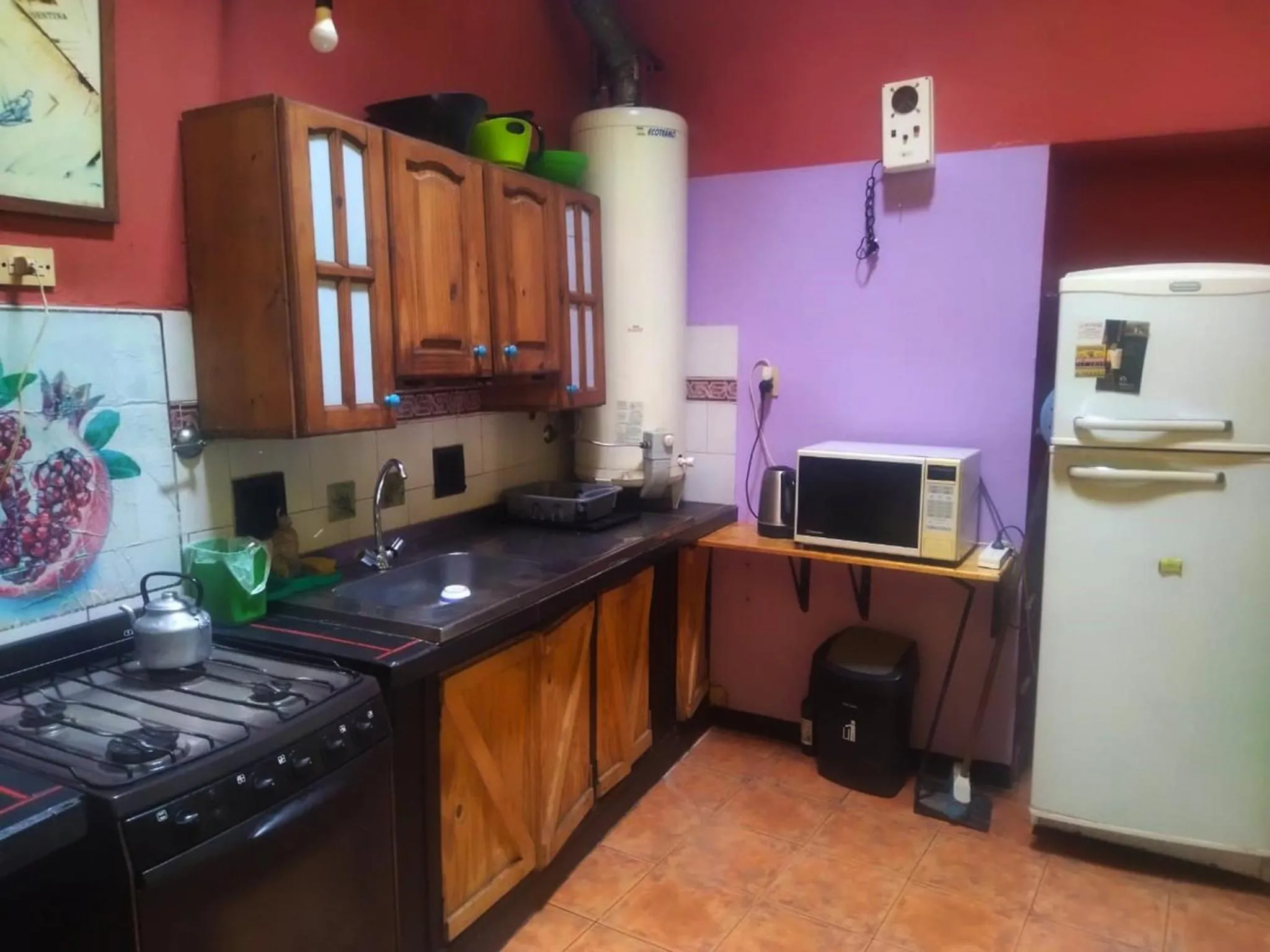 Kitchen or kitchenette in Intiaconcagua Habitacion familiar con baño privado