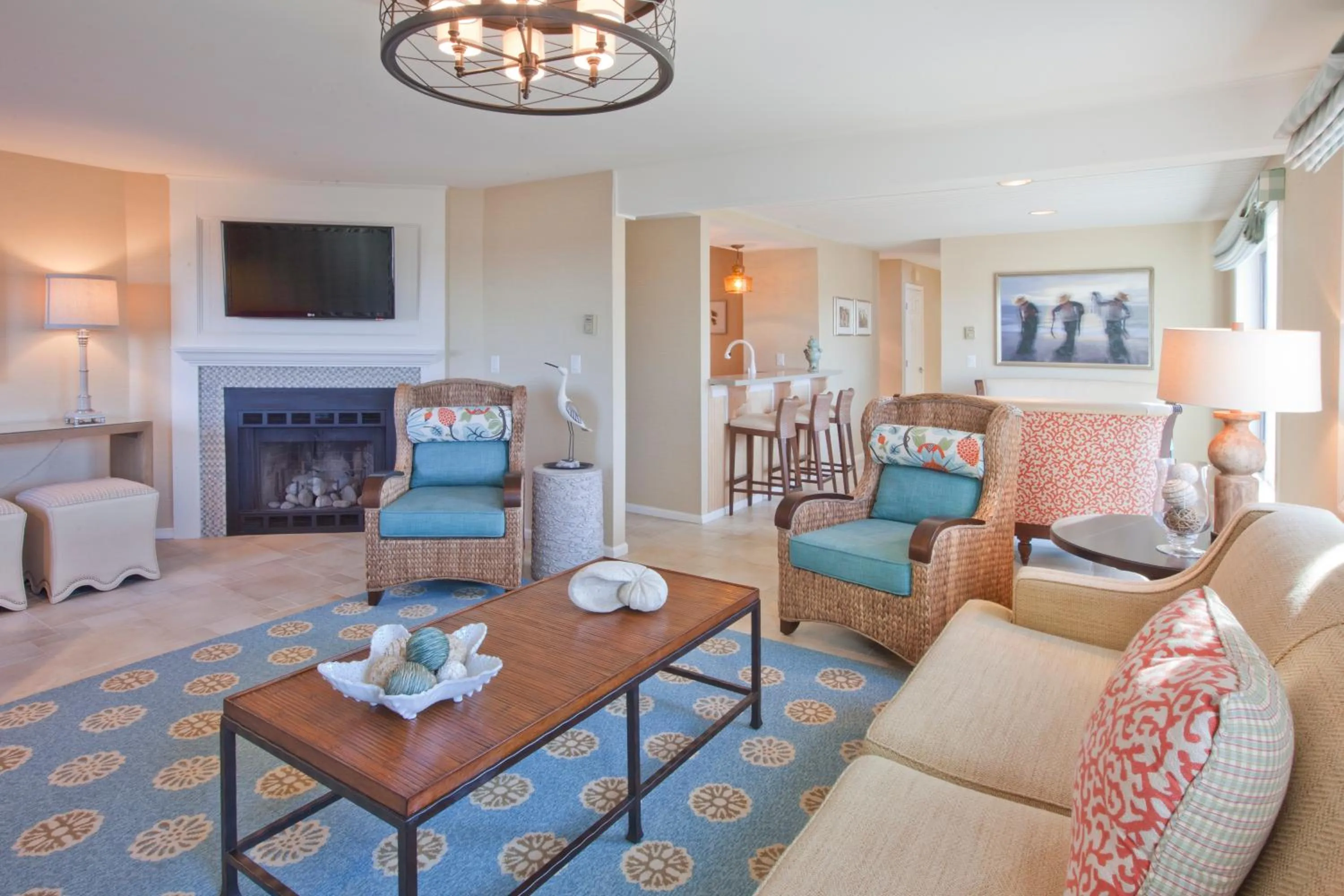 Living room in The Mansion at Ocean Edge Resort & Golf Club