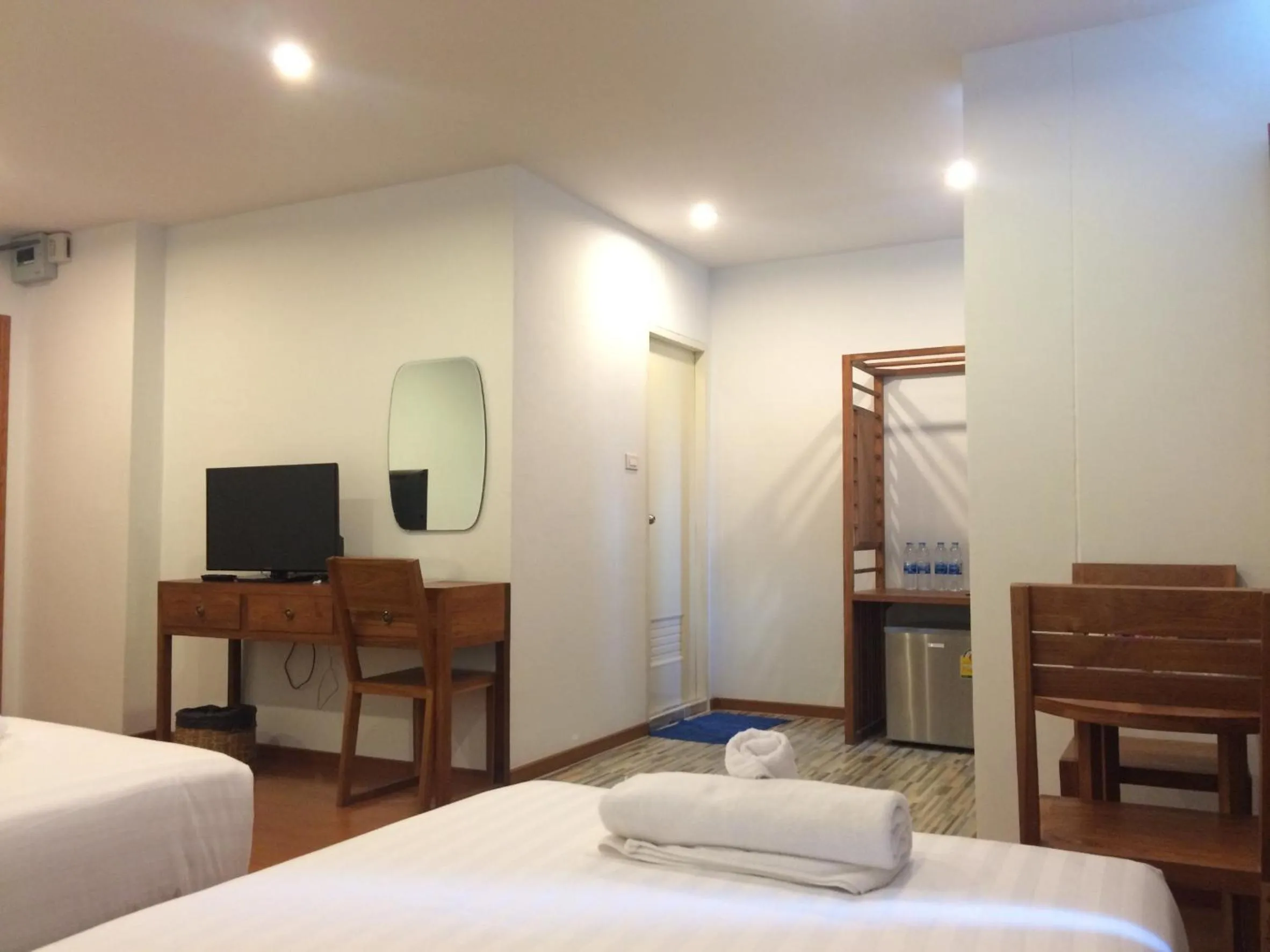 Bed in Double DD House at MRT Sutthisarn