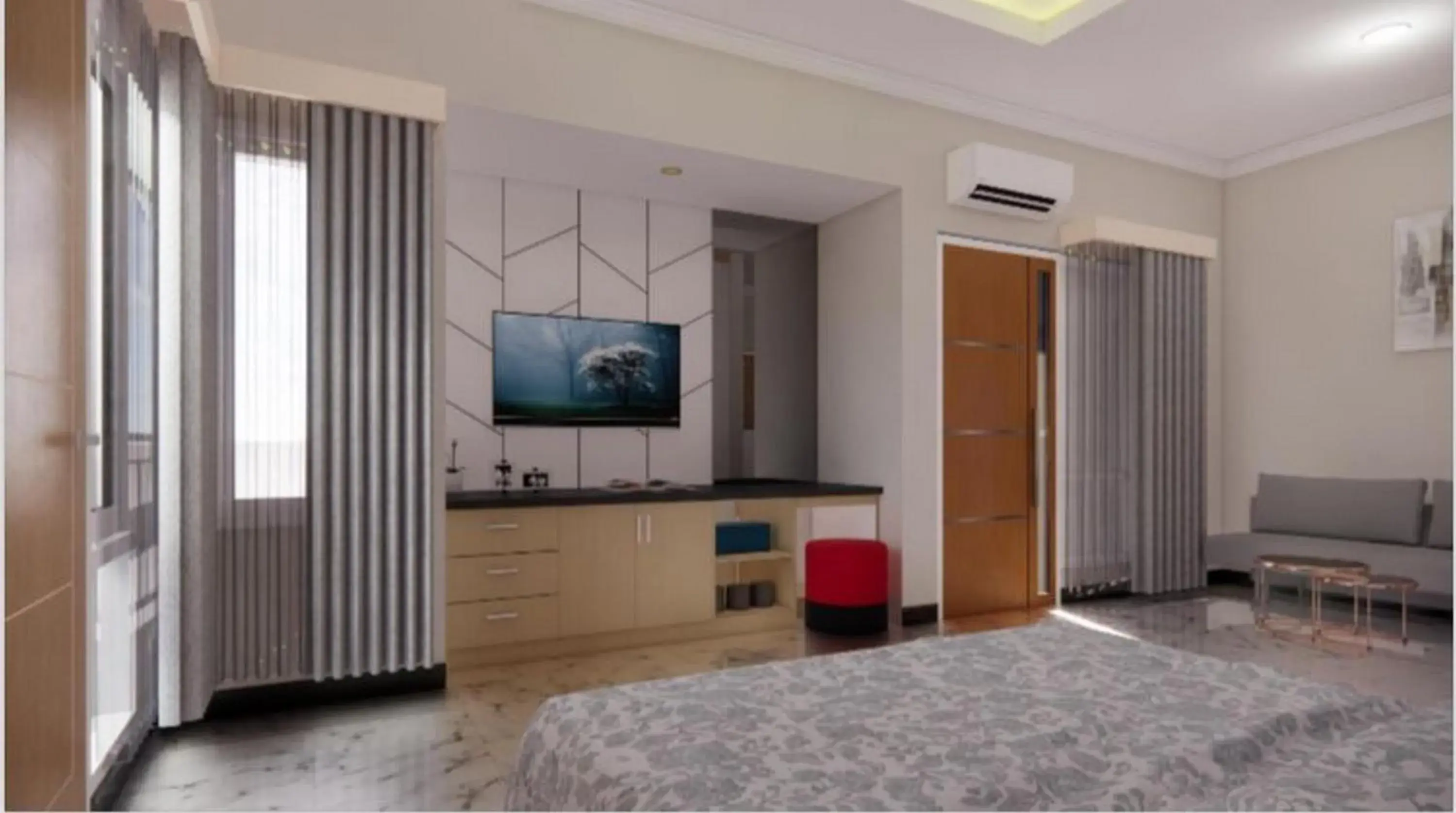 Bed in Sumarsi Homestay Mitra RedDoorz Bed in Sumarsi Homestay Mitra RedDoorz