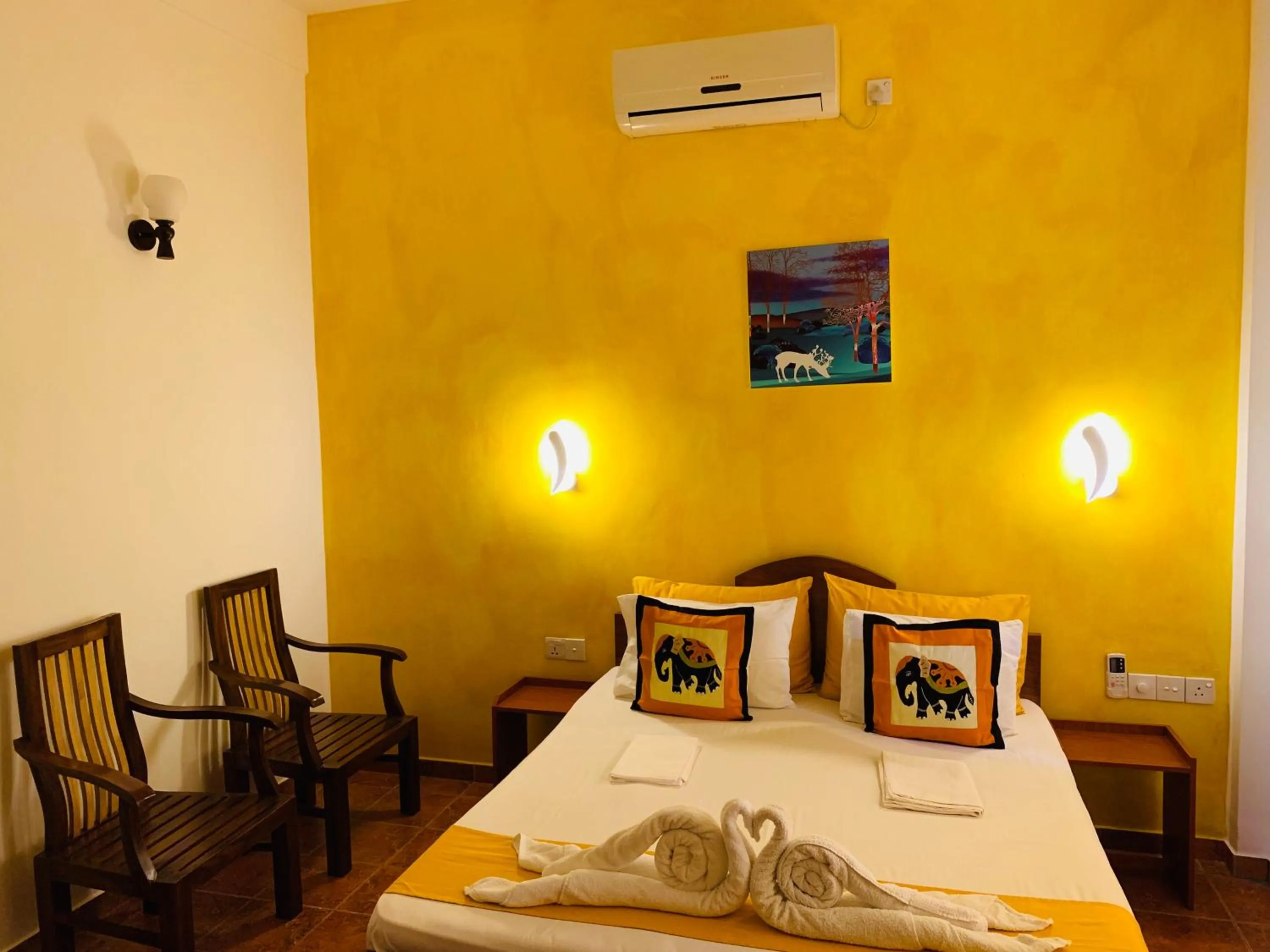 Bed in Sam's Guest House