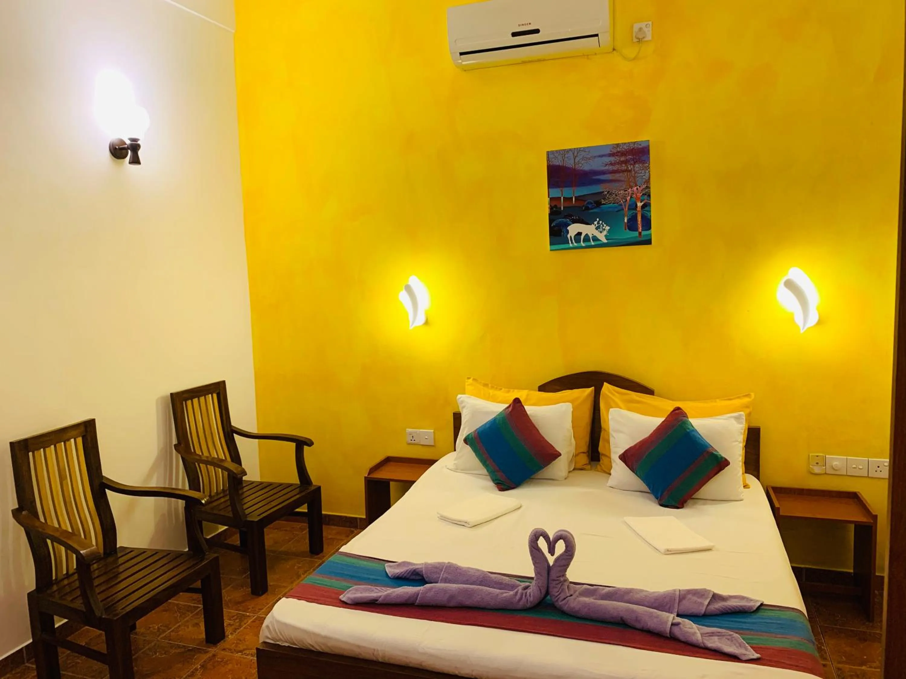 Bed in Sam's Guest House