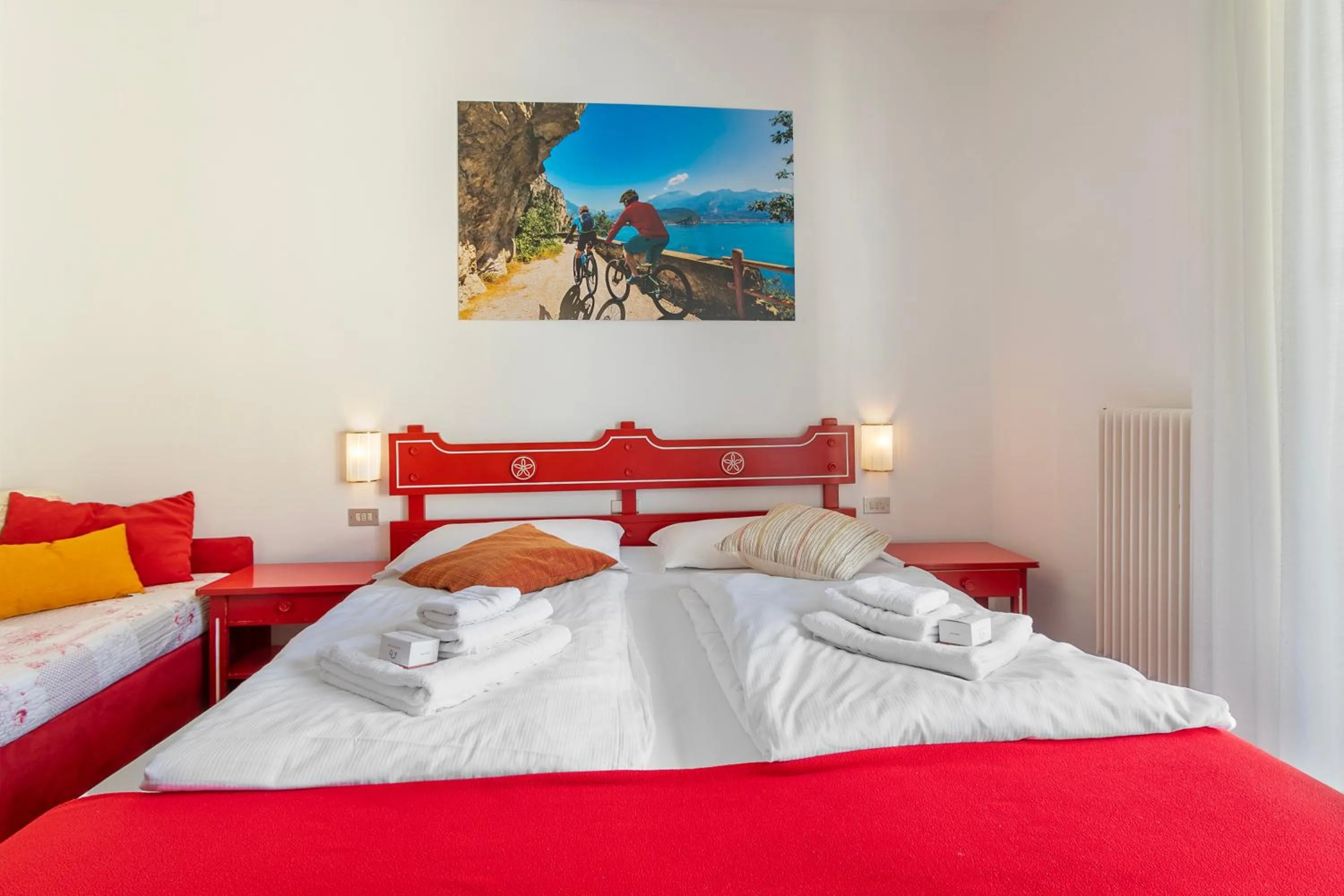 Bedroom, Bed in Bike & Wind Hotel Villa Maria