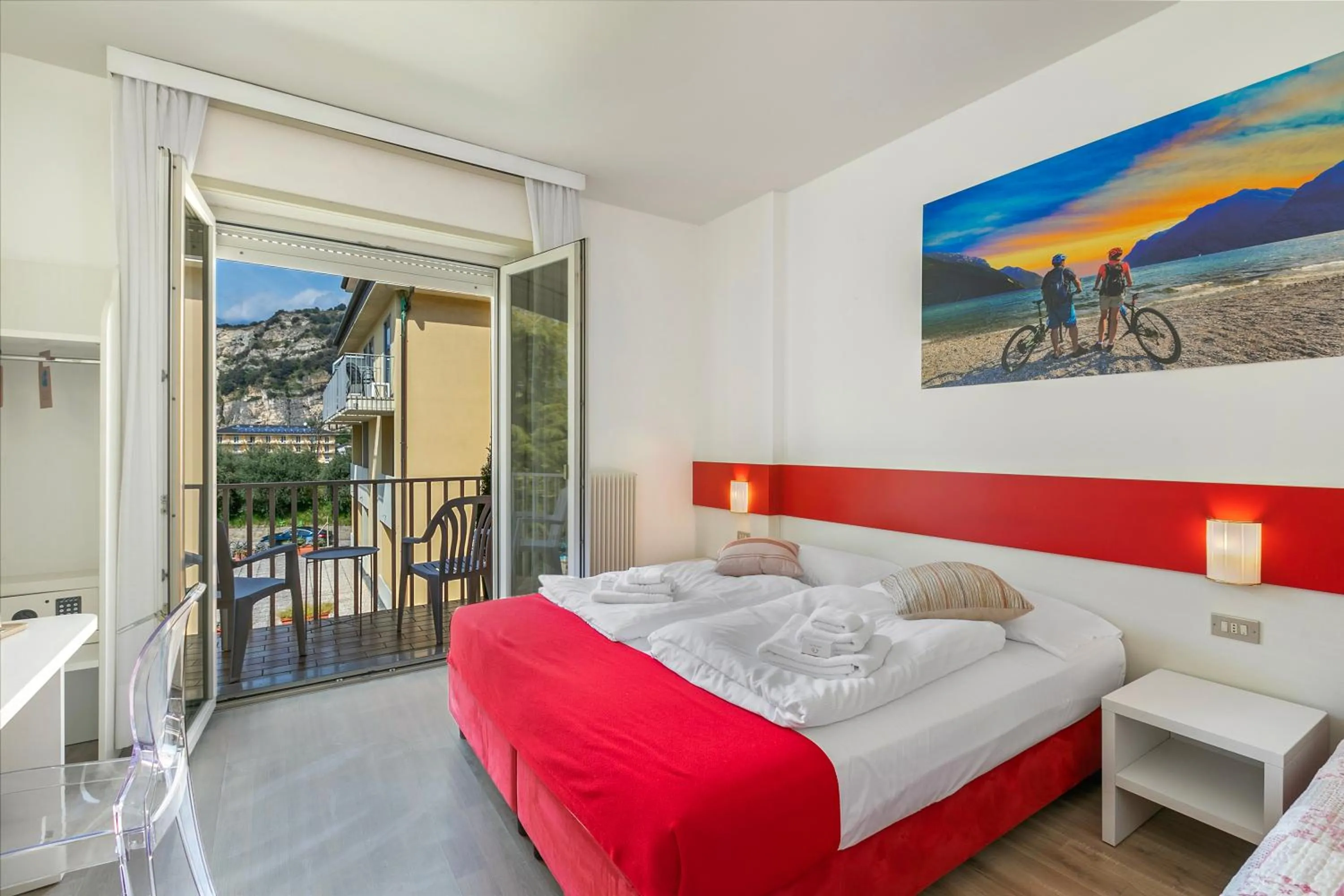 Bedroom, Bed in Bike & Wind Hotel Villa Maria