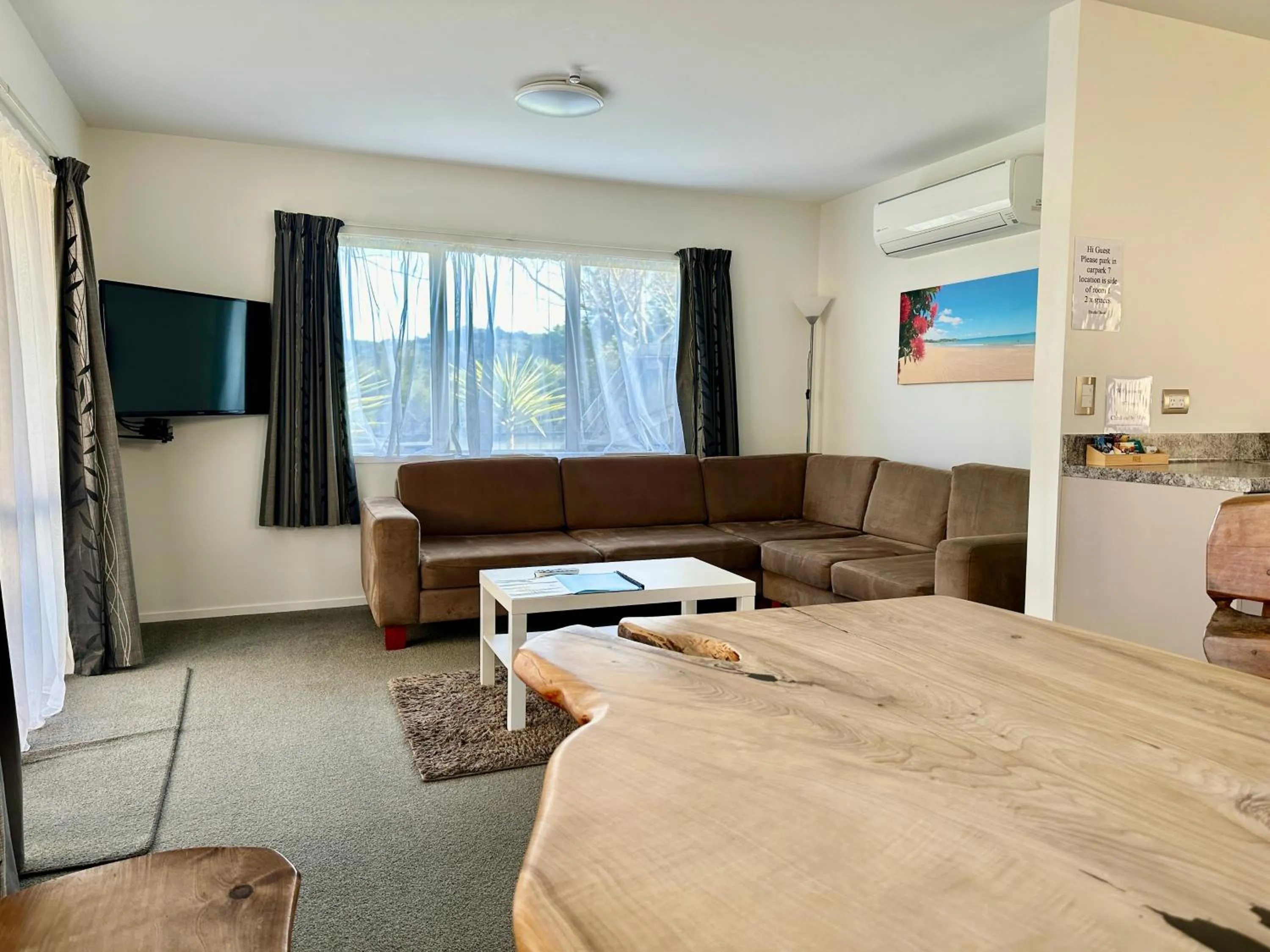 Living room in The Olive Motel