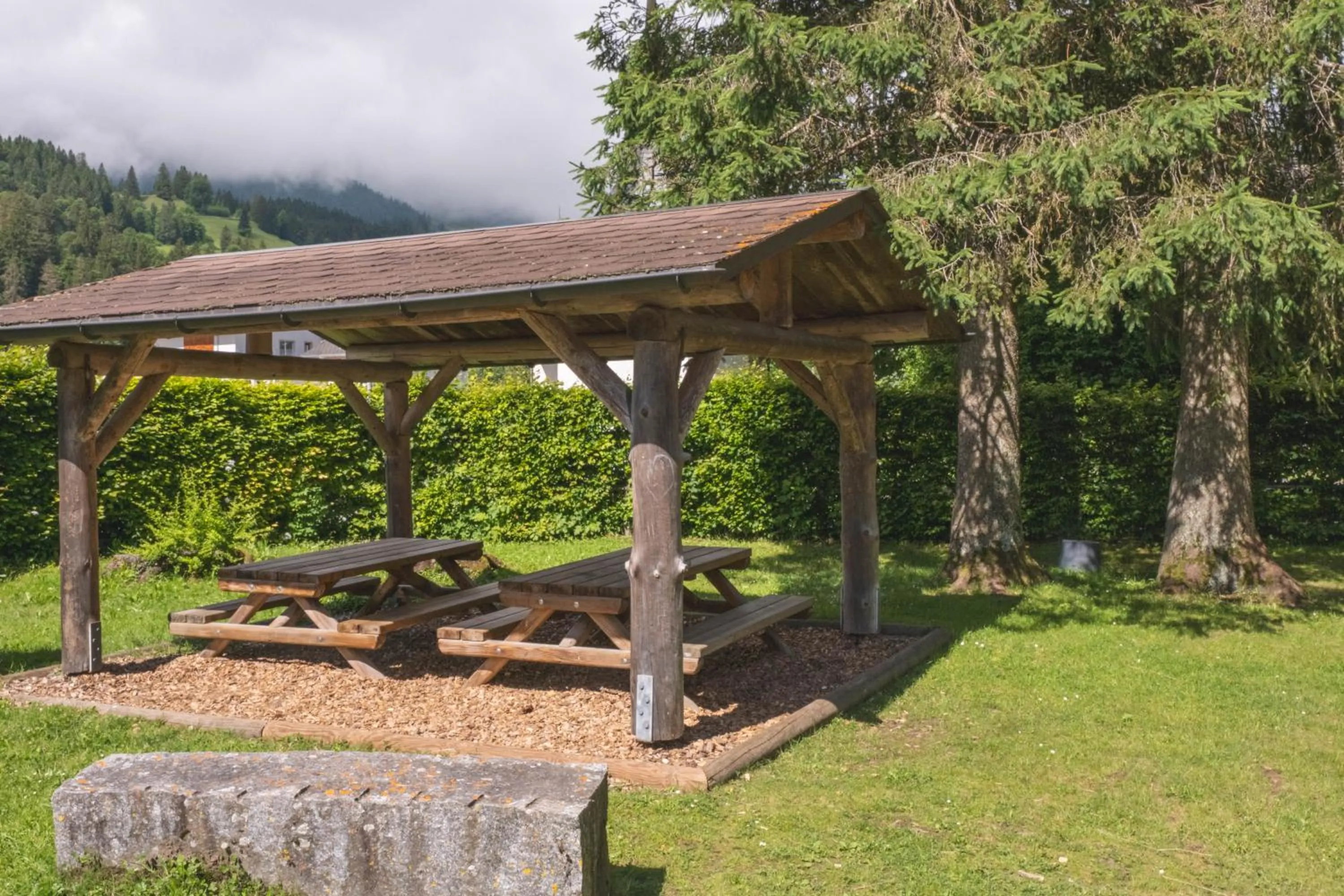 Garden in Engelberg Youth Hostel