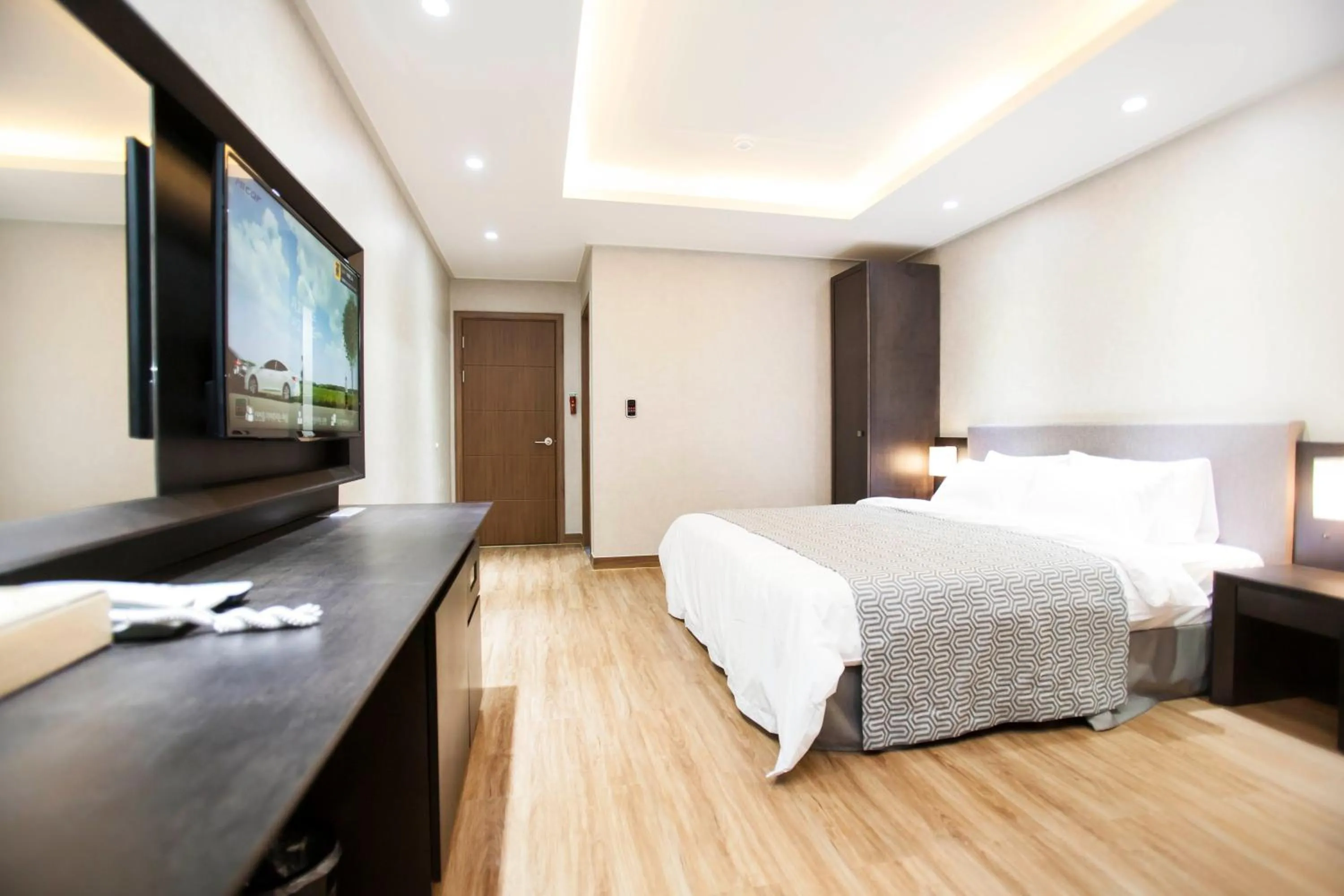 Bed in I-check Hyunjin Hotel