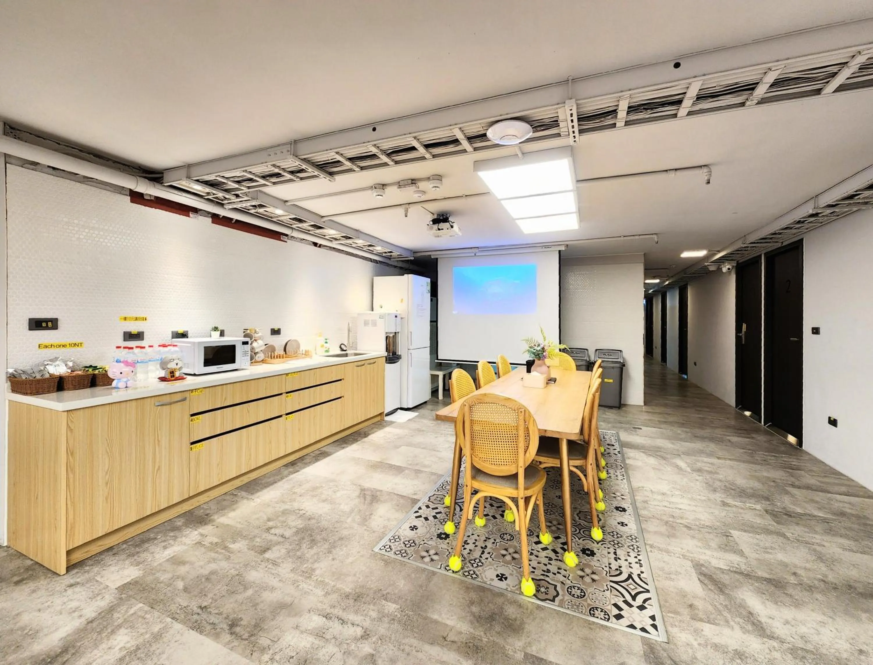 Seating area in Just Live Hostel