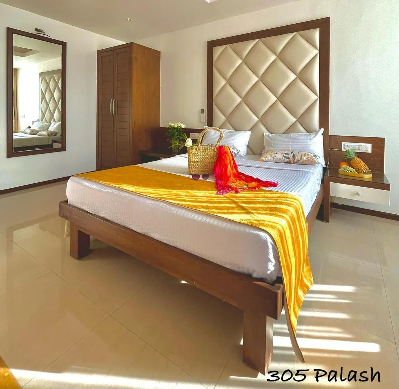 Bed in Beach Paradise Miramar Goa