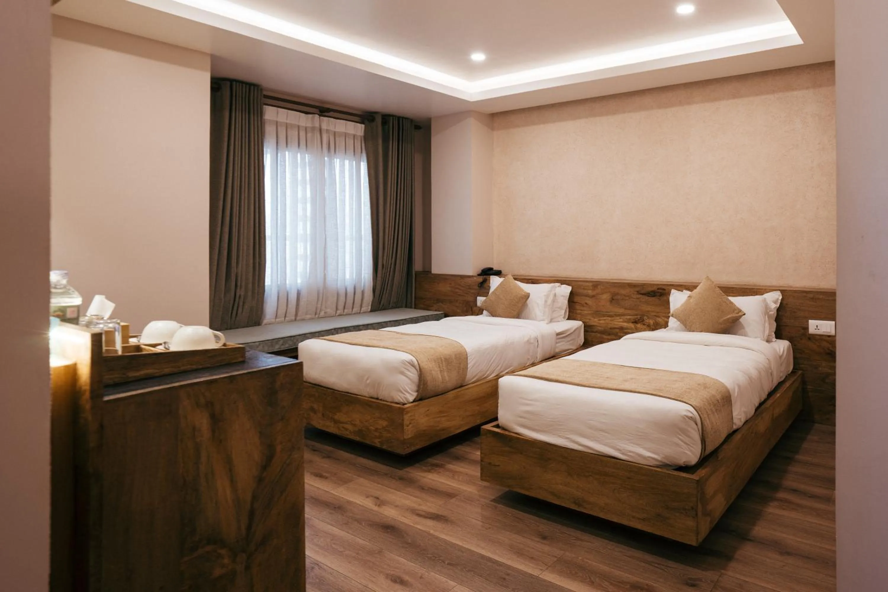 Bed in HOTEL BHRIKUTI TARA