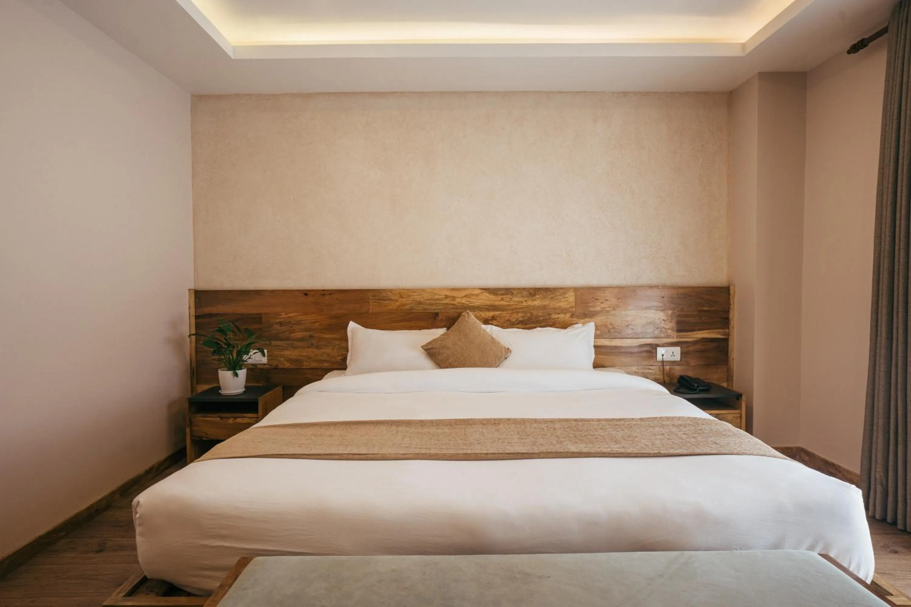 Bed in HOTEL BHRIKUTI TARA