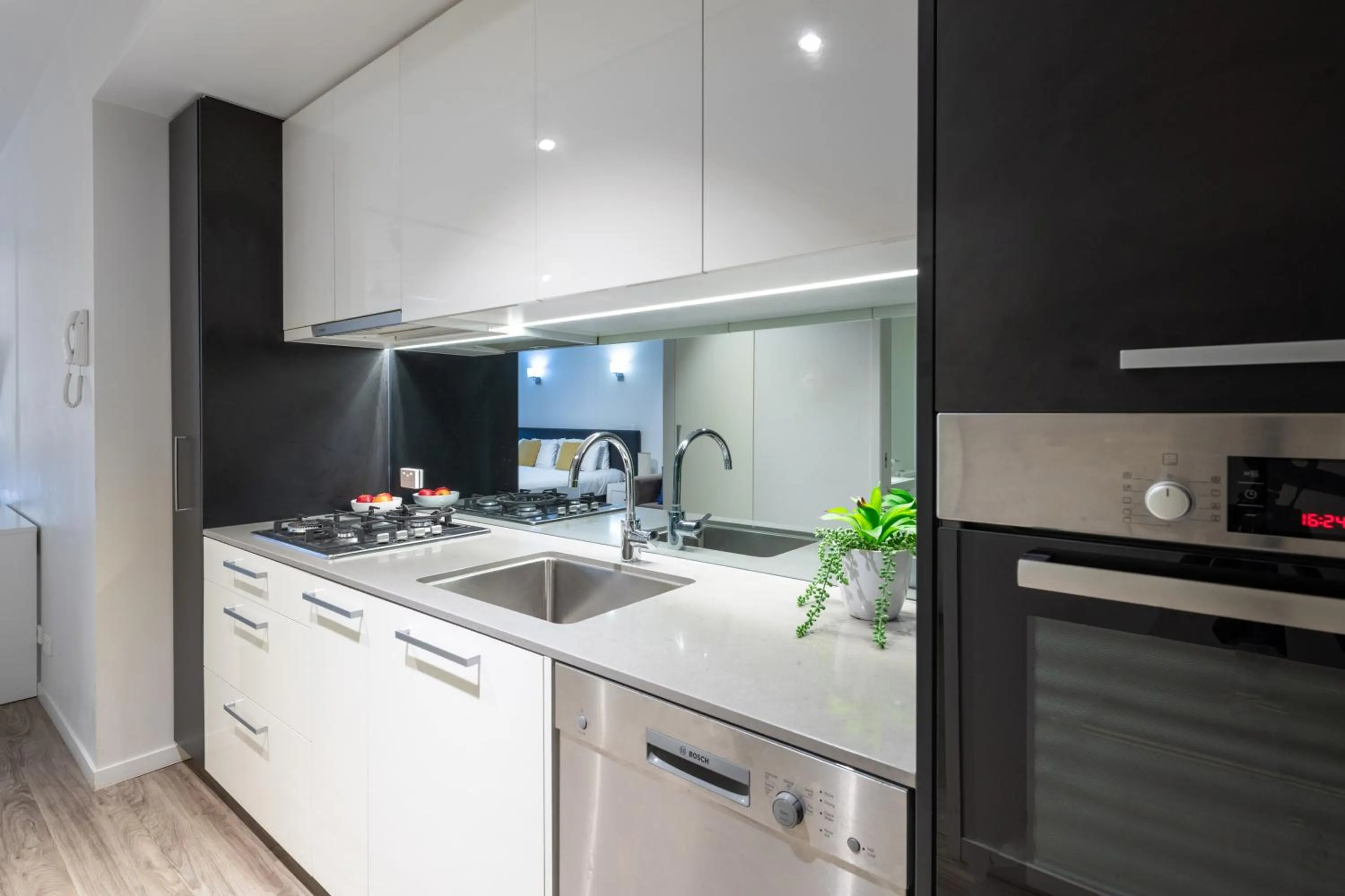 Kitchen or kitchenette in Arena Apartments by CLLIX