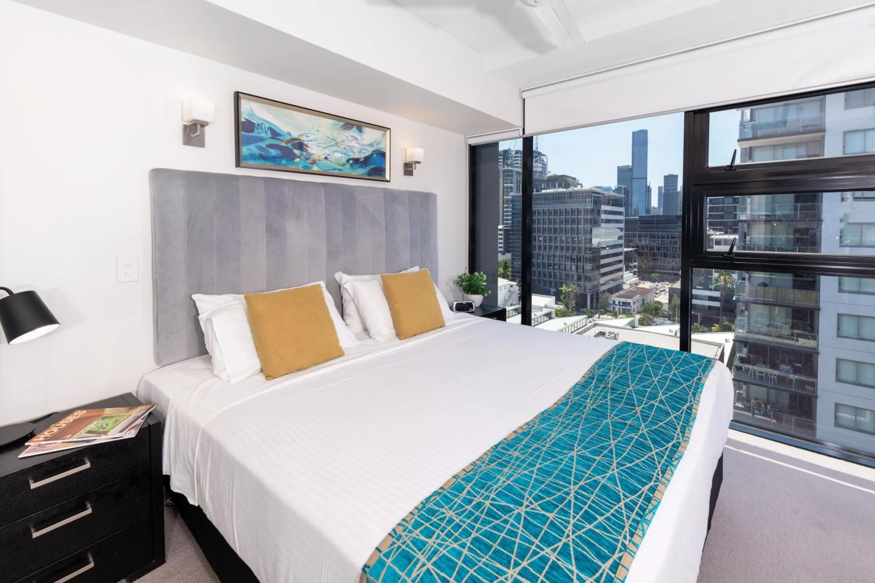 Bed in Arena Apartments by CLLIX