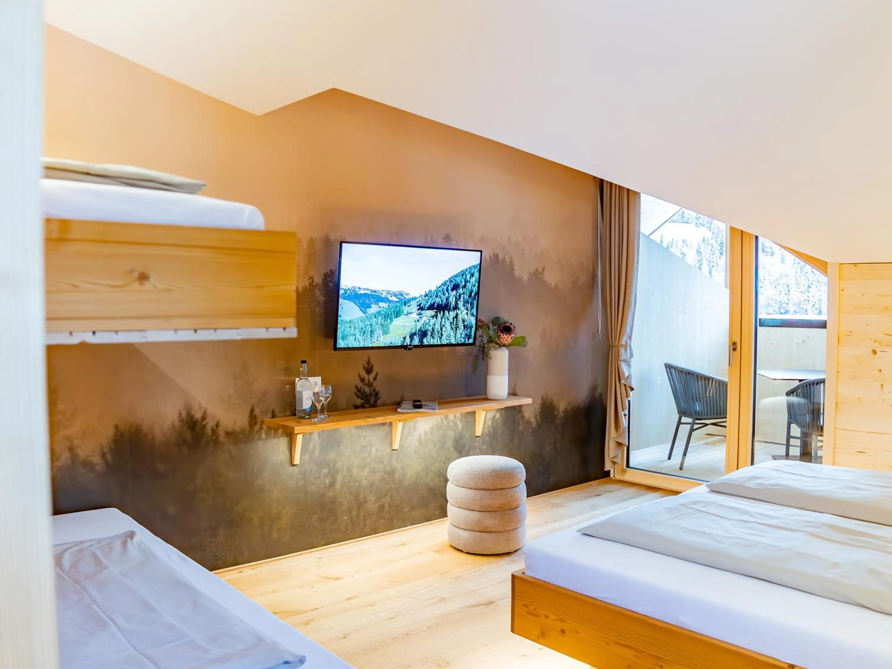 Bed in Berghotel Wald&Wiesn