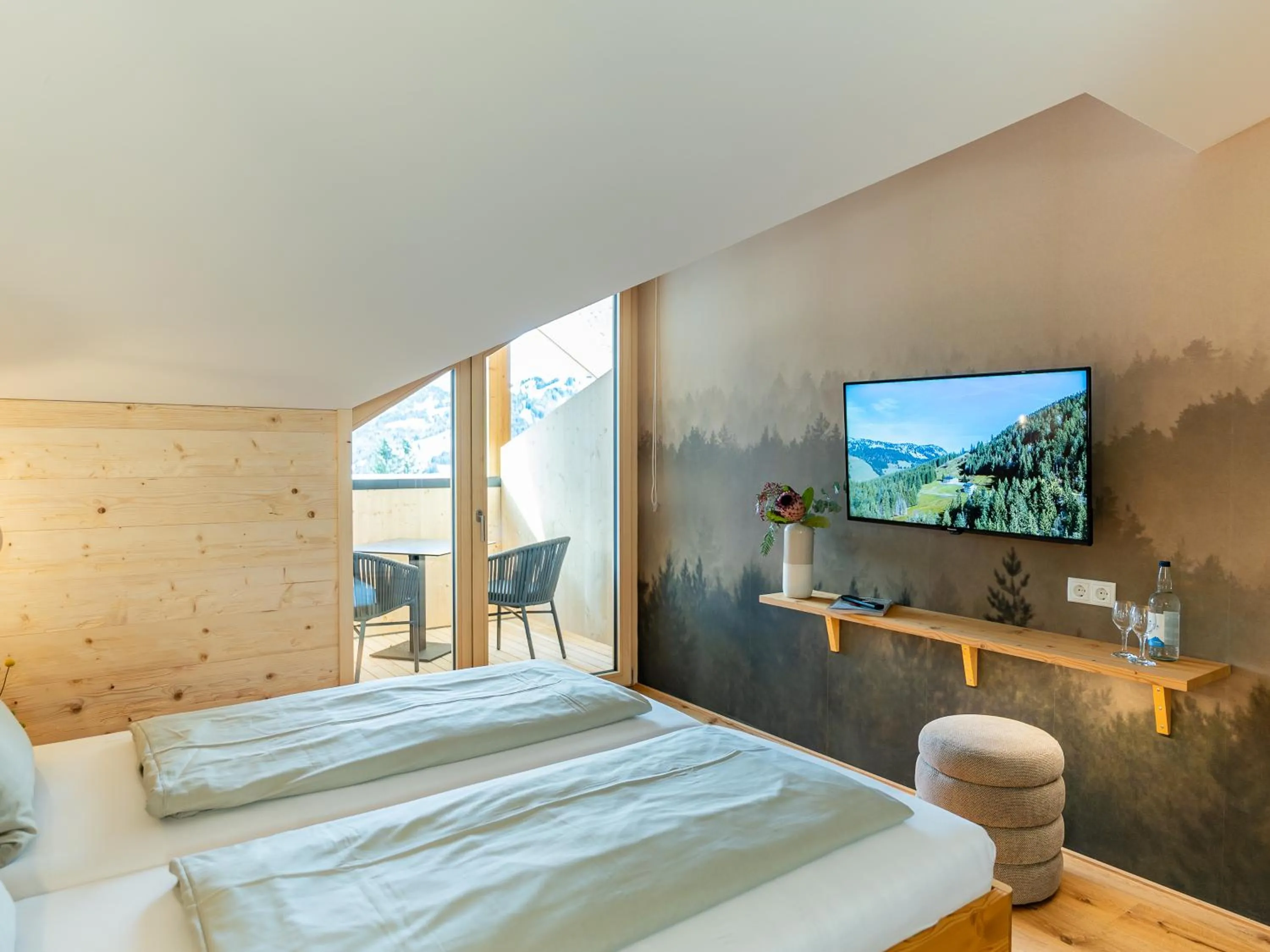 Bed in Berghotel Wald&Wiesn