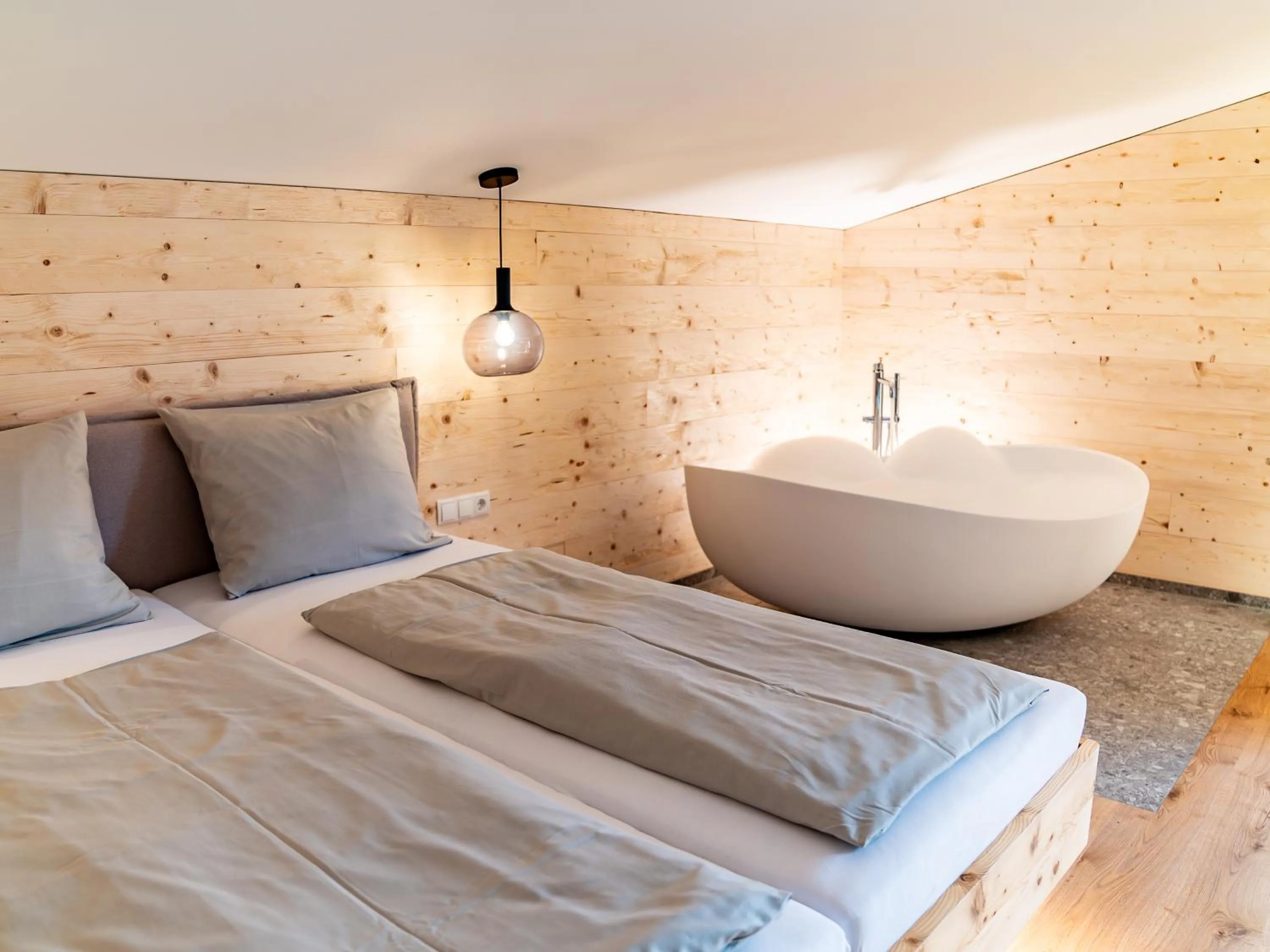 Bed in Berghotel Wald&Wiesn