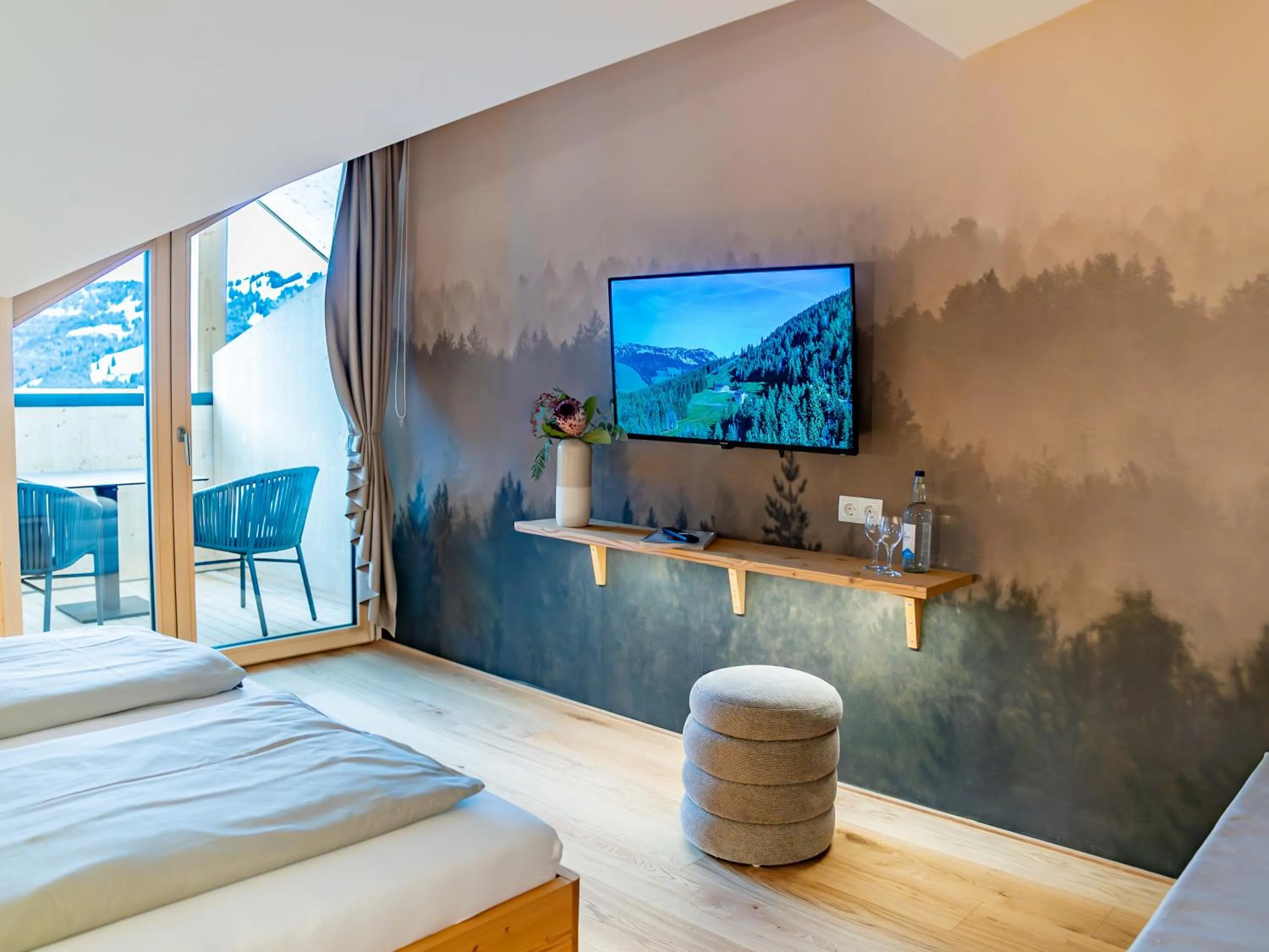 Bed in Berghotel Wald&Wiesn