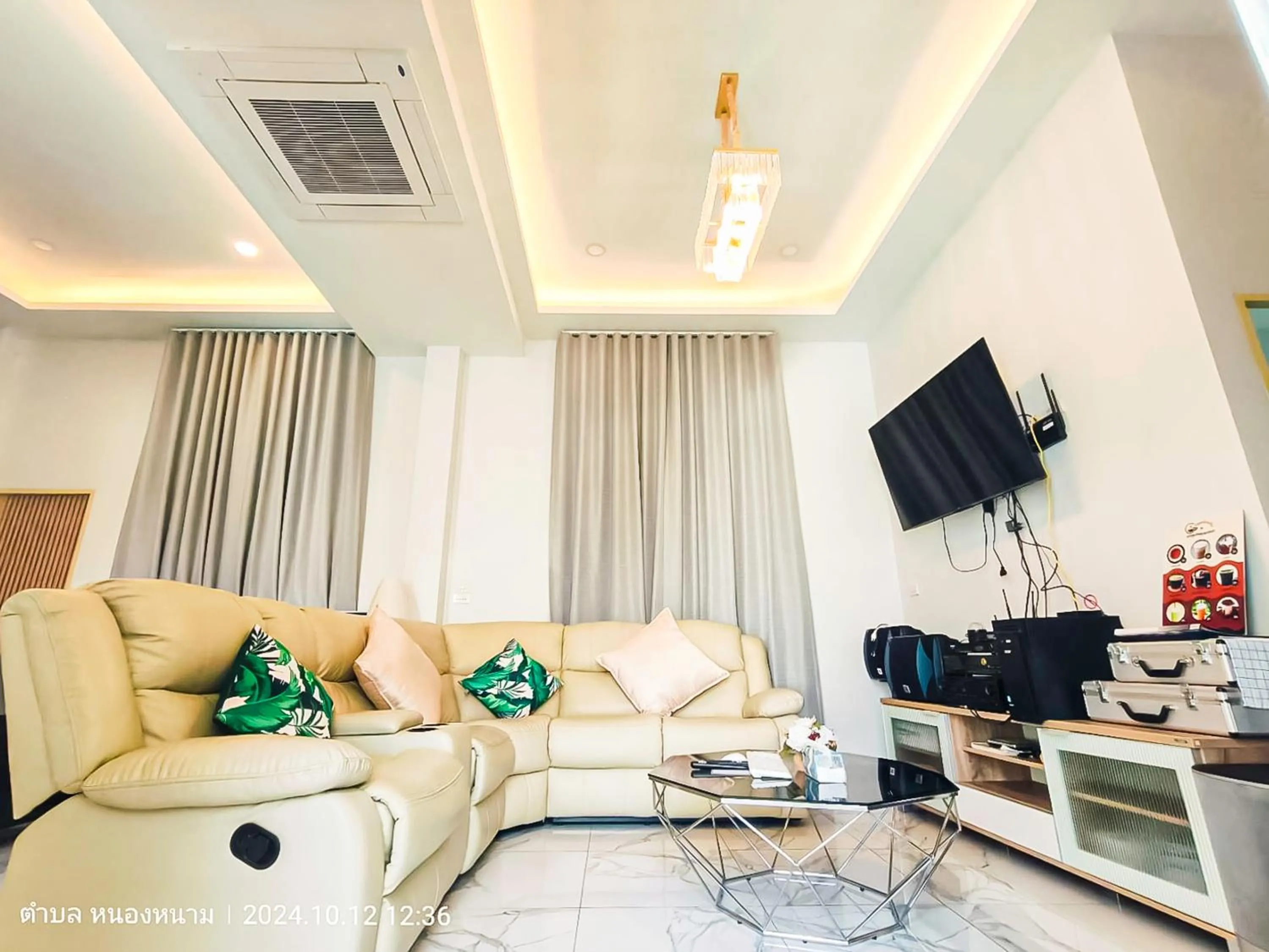 Living room in 189Premier Villa Lamphun