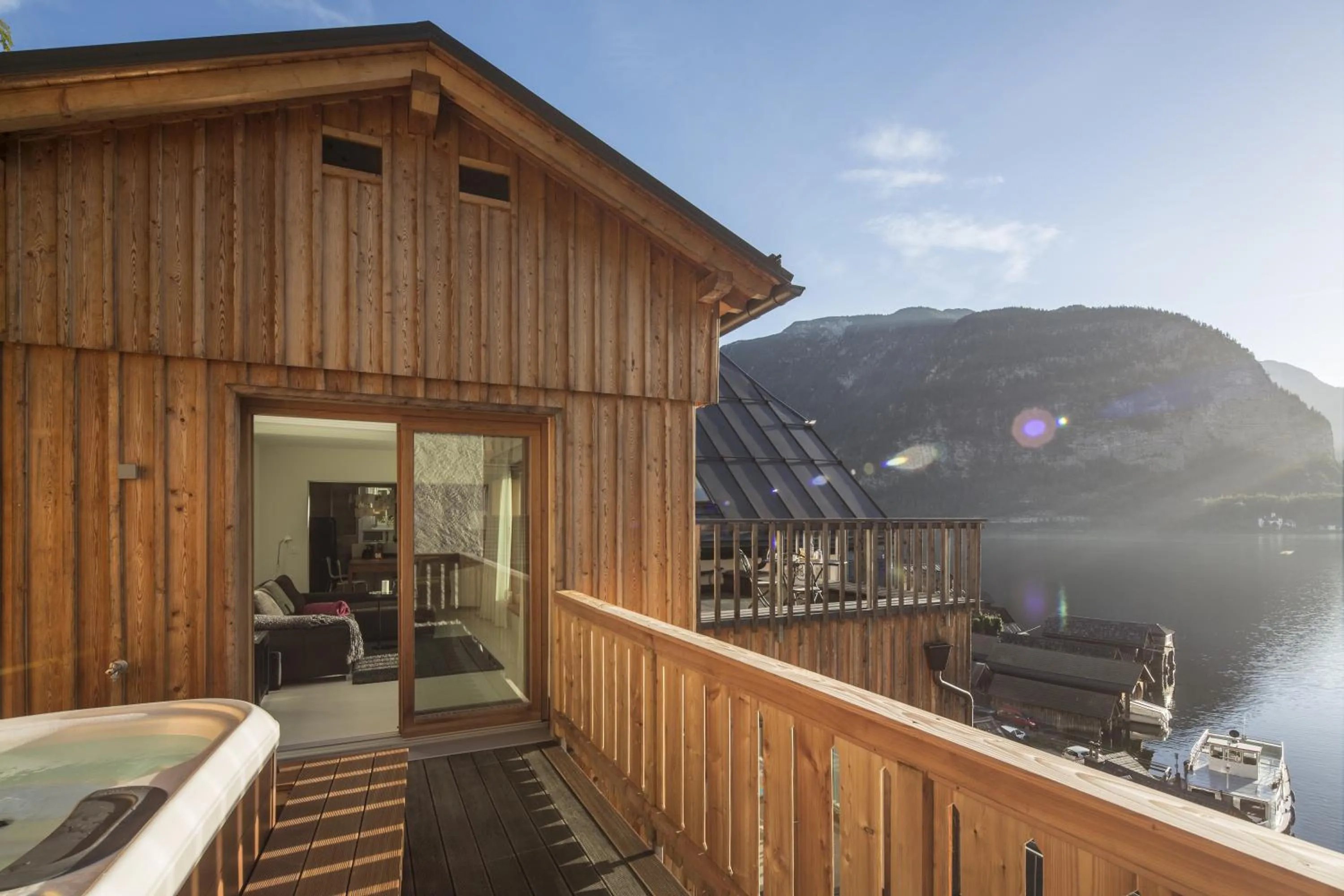 Pool view in Hallstatt Hideaway - Adults only