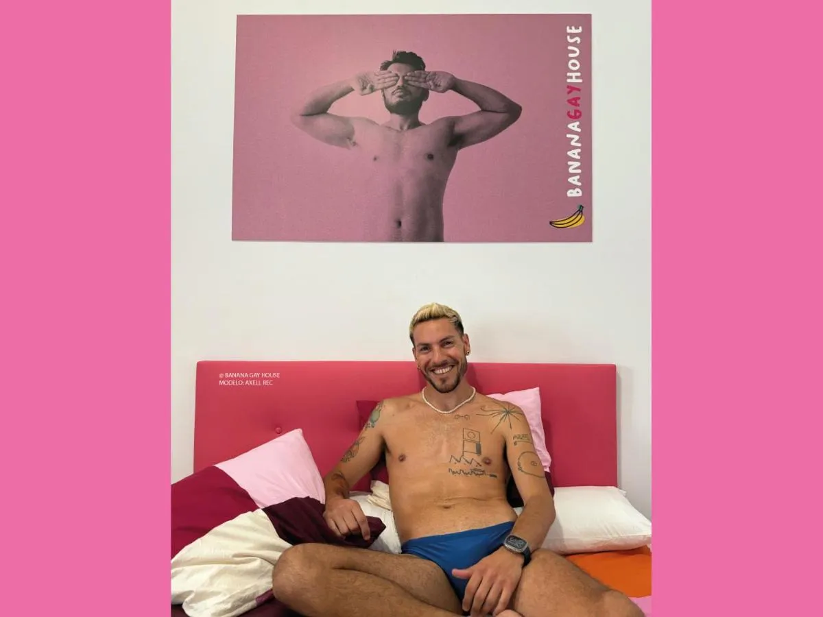 People in Banana Gay House - Only Men