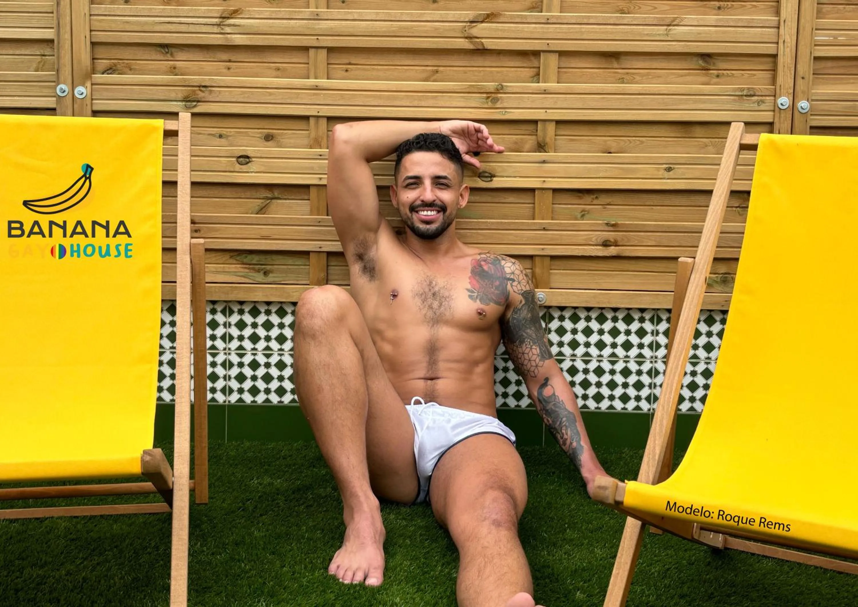 People in Banana Gay House - Only Men