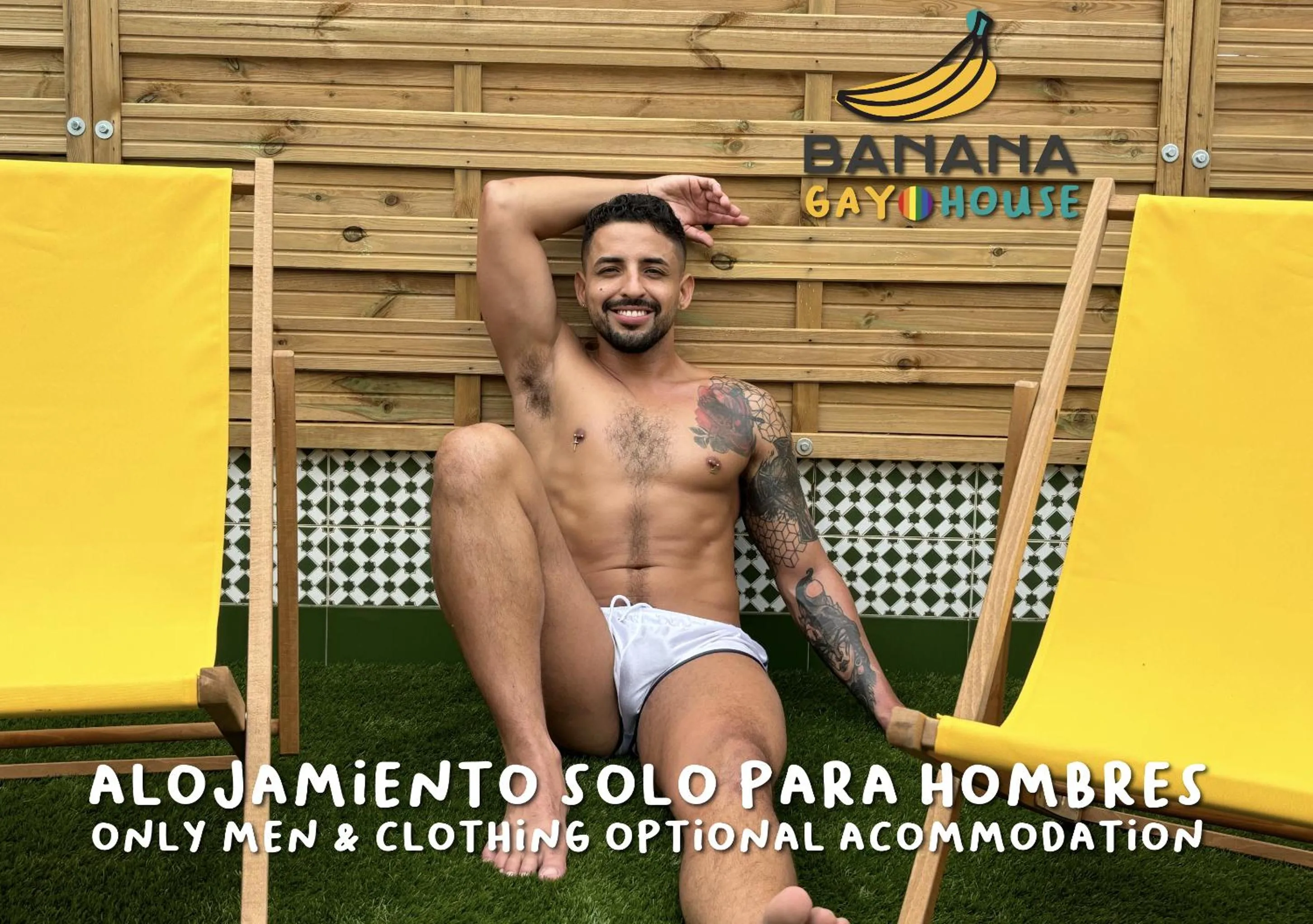 People in Banana Gay House - Only Men