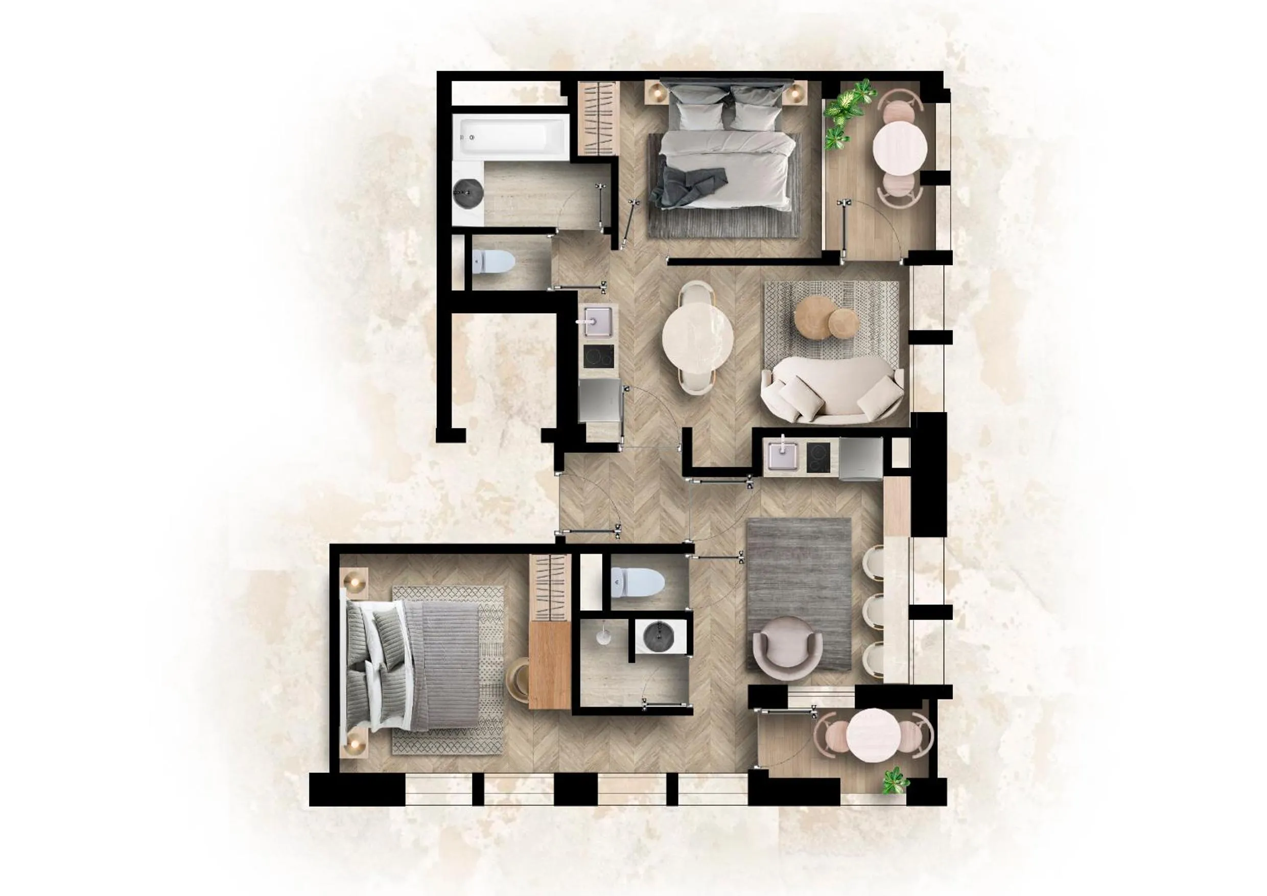 Floor plan in Quartier Libre Opera
