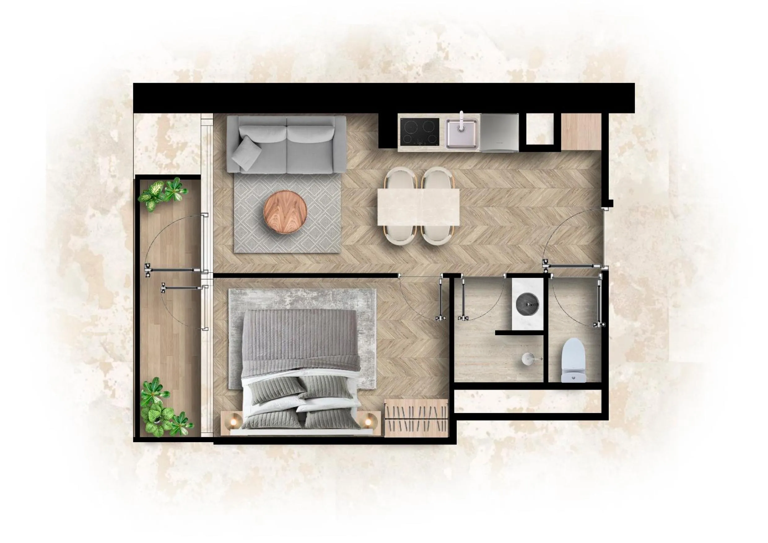 Floor plan in Quartier Libre Opera