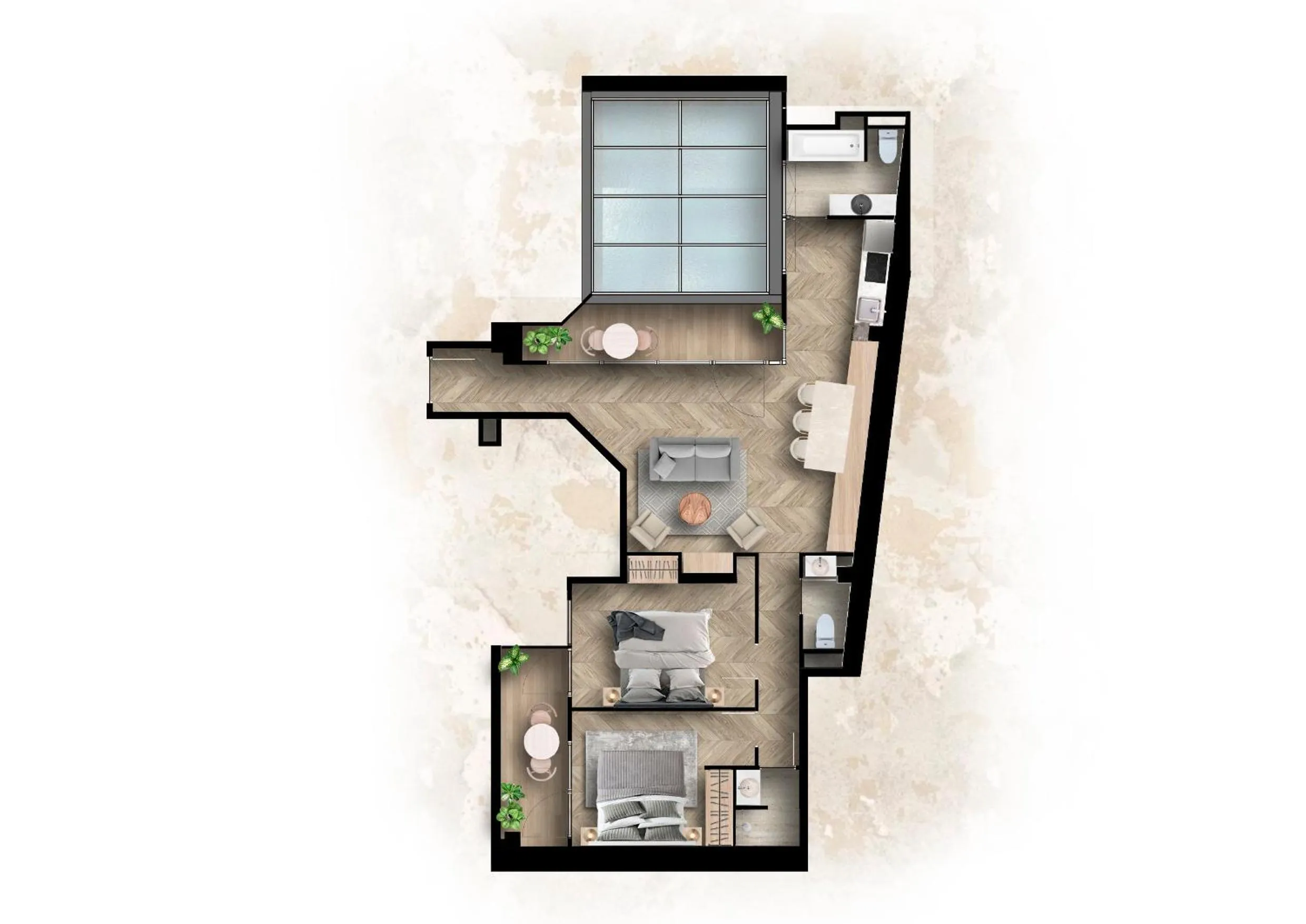 Floor plan in Quartier Libre Opera