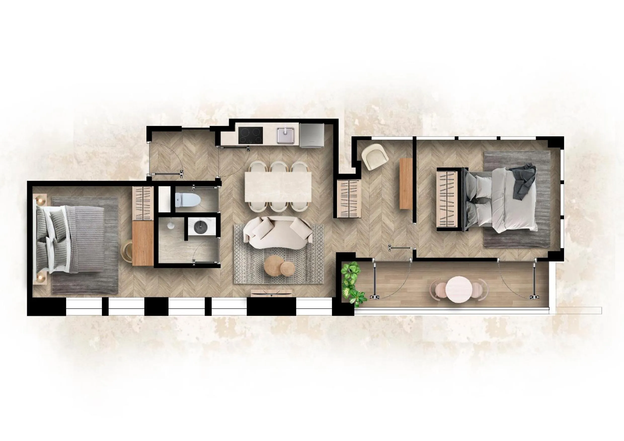 Floor plan in Quartier Libre Opera