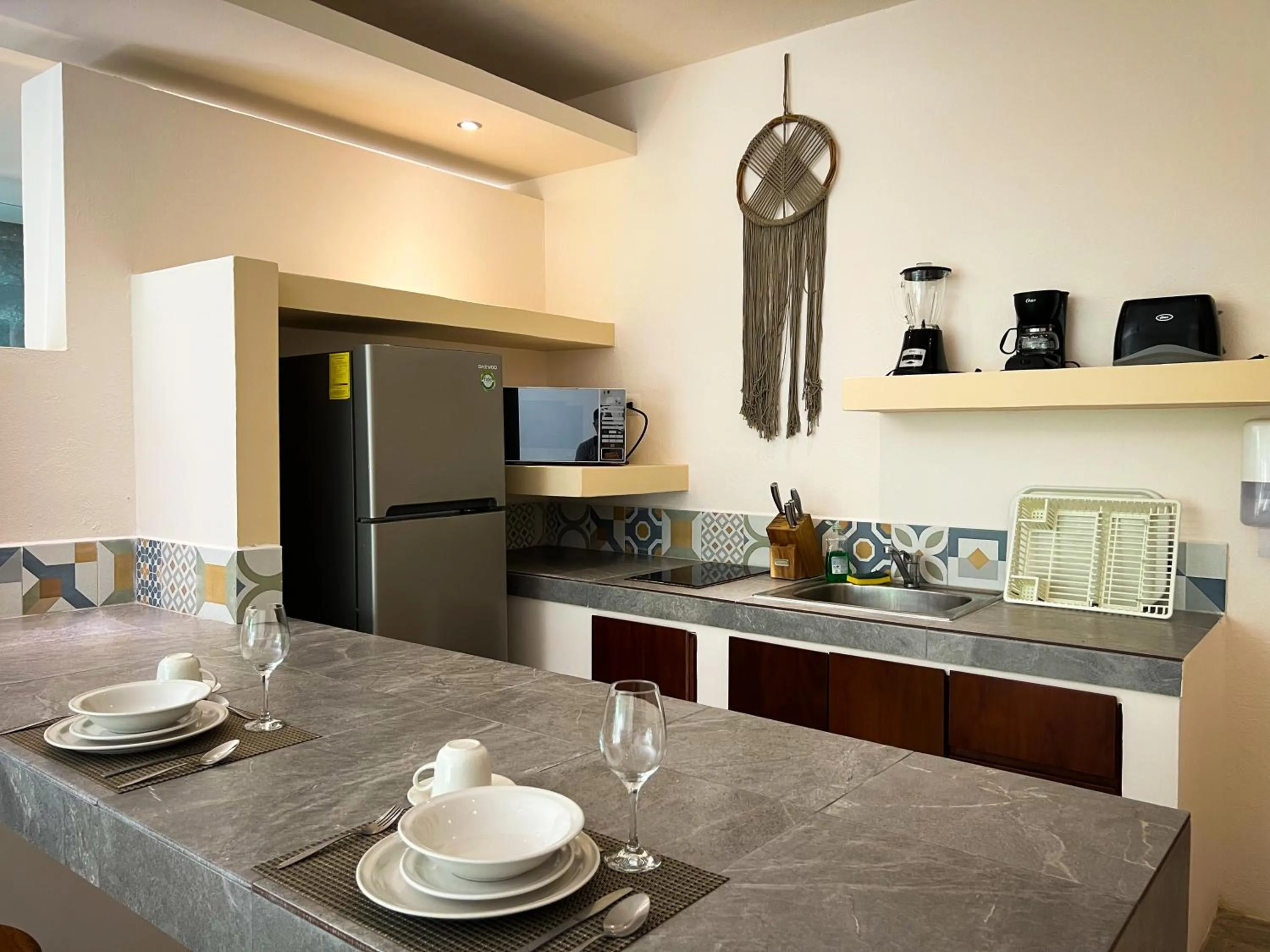 Kitchen or kitchenette in Kuun Taak Tulum