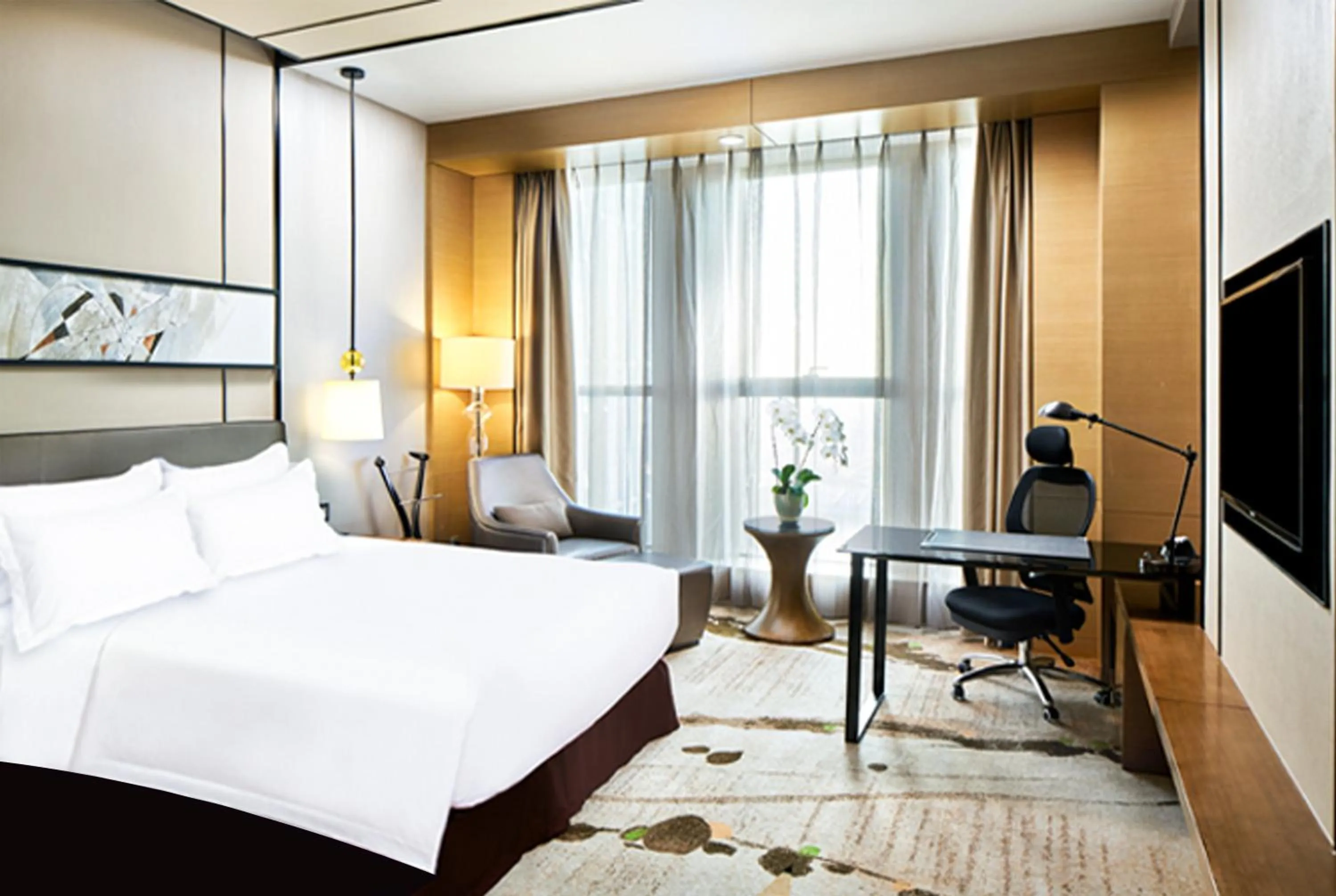 Bed in Crowne Plaza Tianjin Meijiangnan by IHG