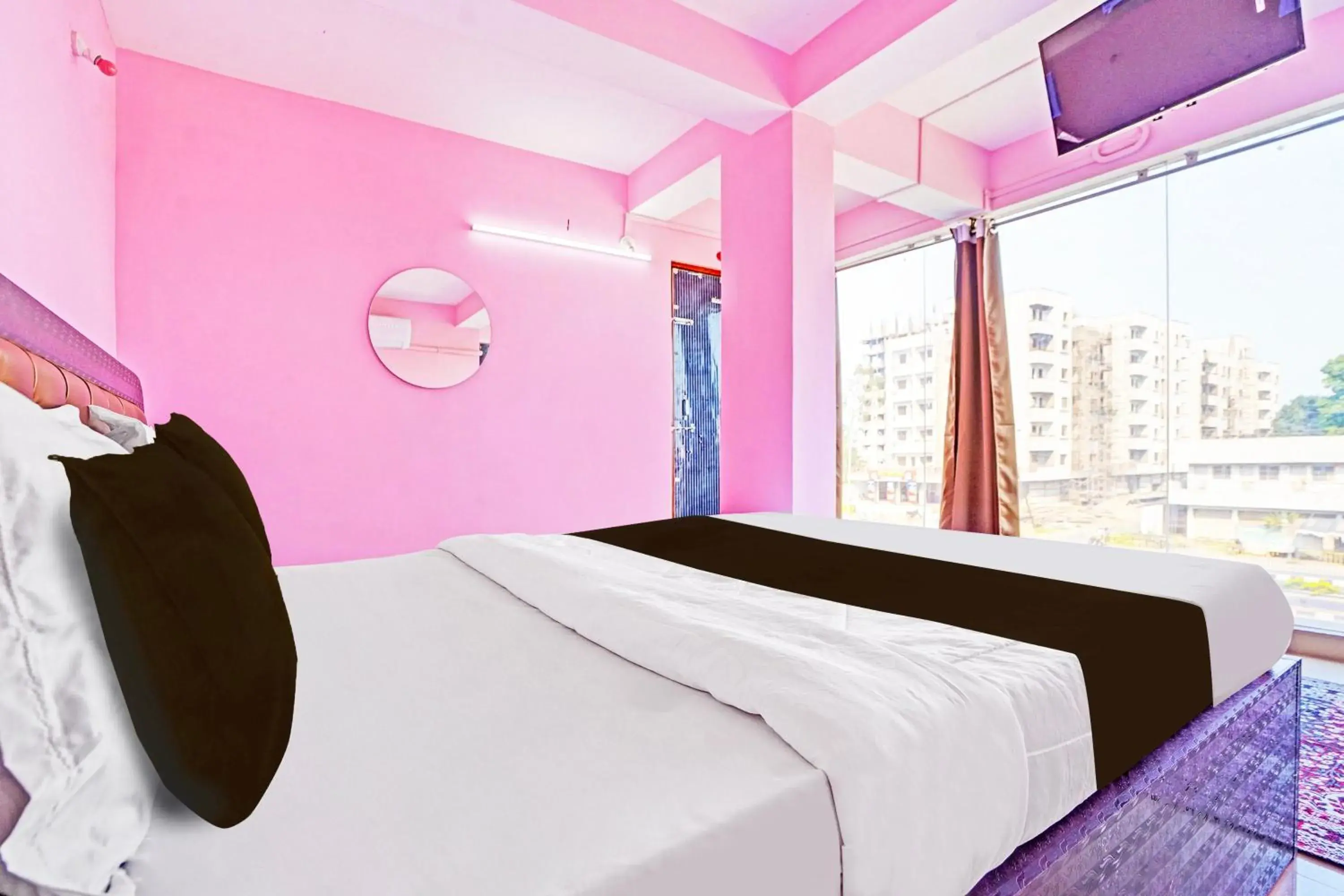 Bedroom, Bed in Hotel O Trinetra Inn Bedroom, Bed in Hotel O Trinetra Inn