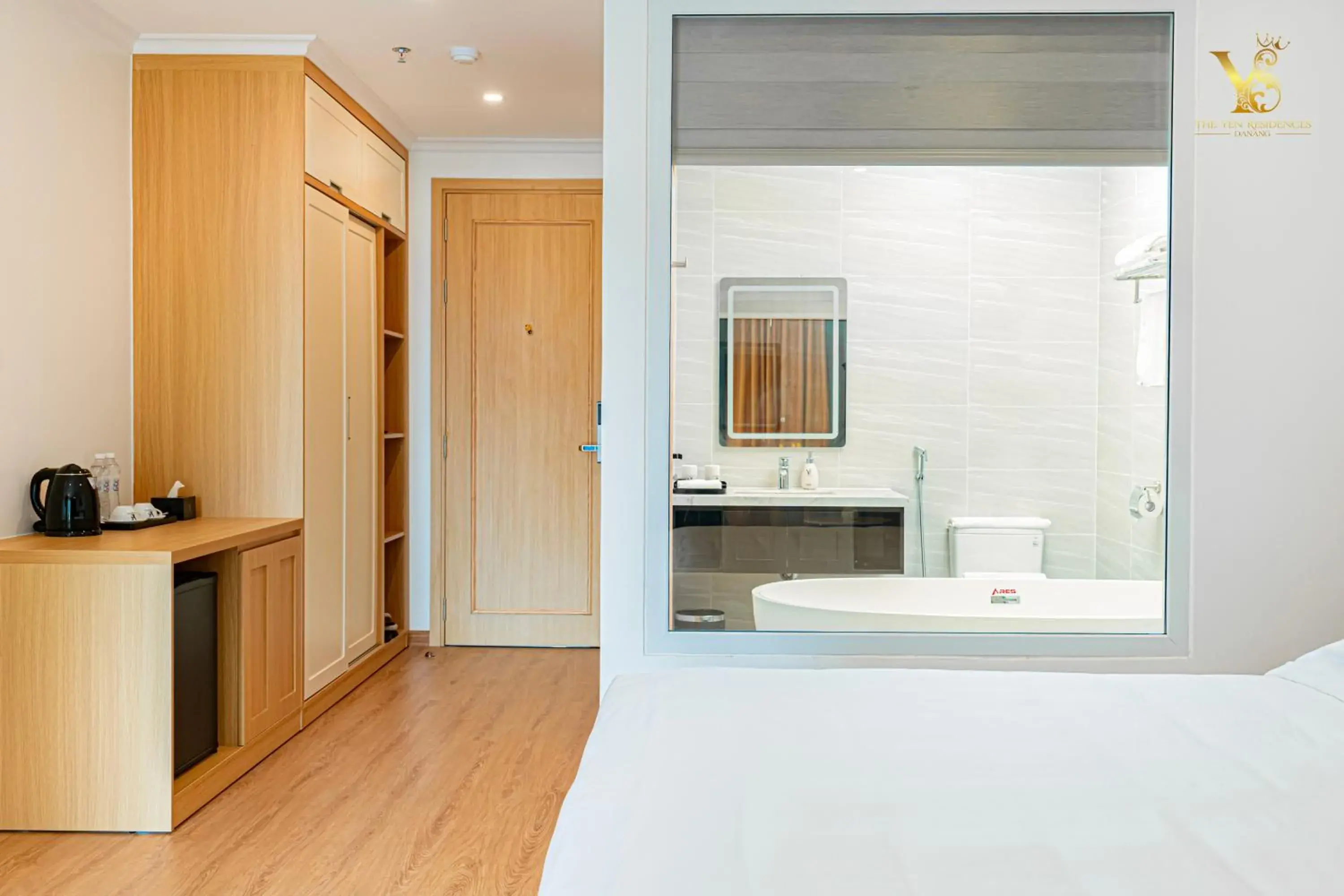 wardrobe, Bed in The Yen Residences Danang wardrobe, Bed in The Yen Residences Danang