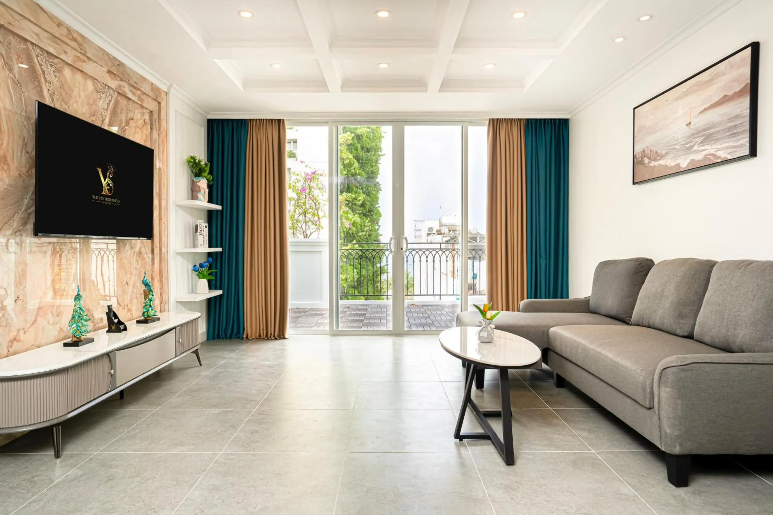 Living room in The Yen Residences Danang