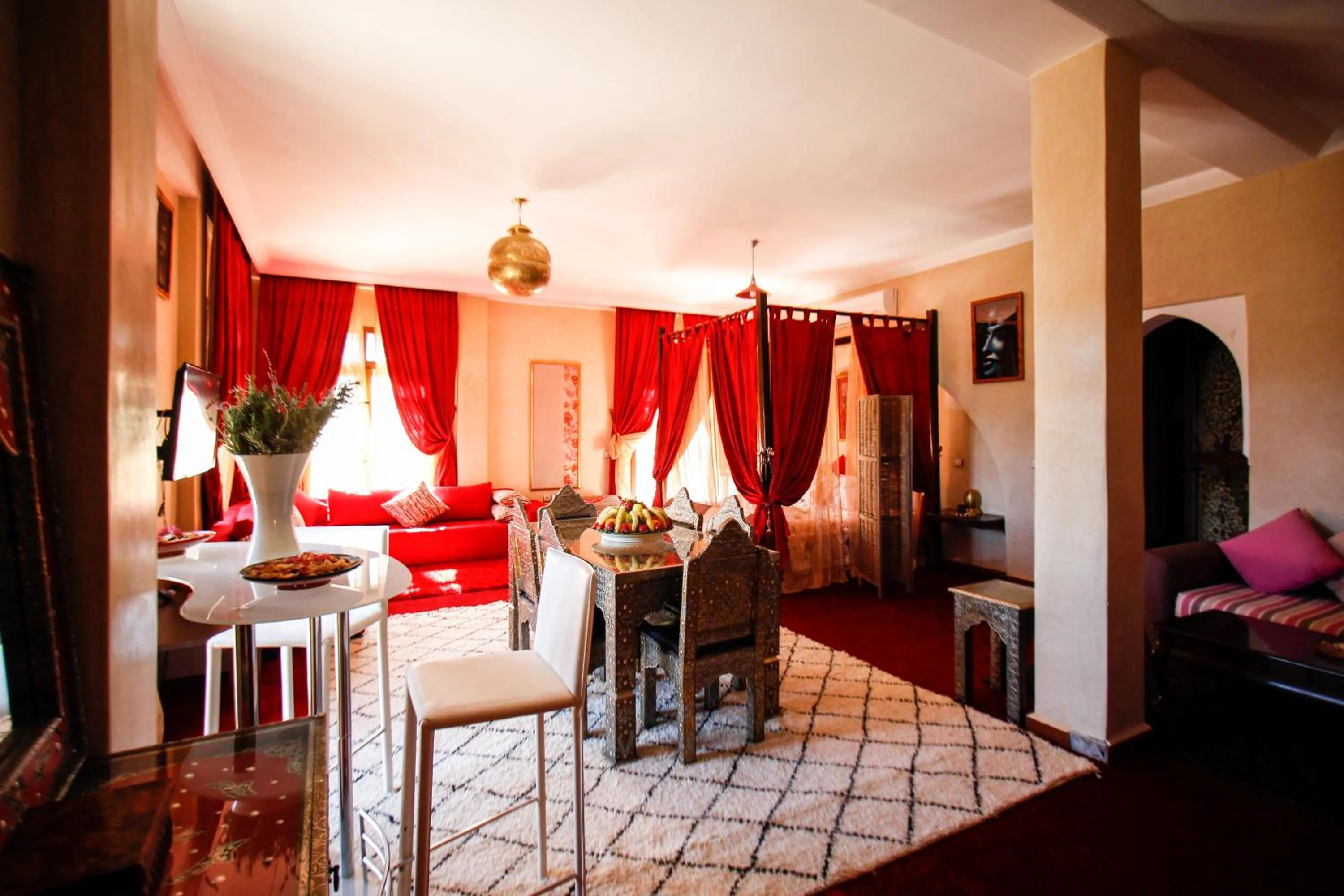 Seating area in Kasbah Ait Oumghar