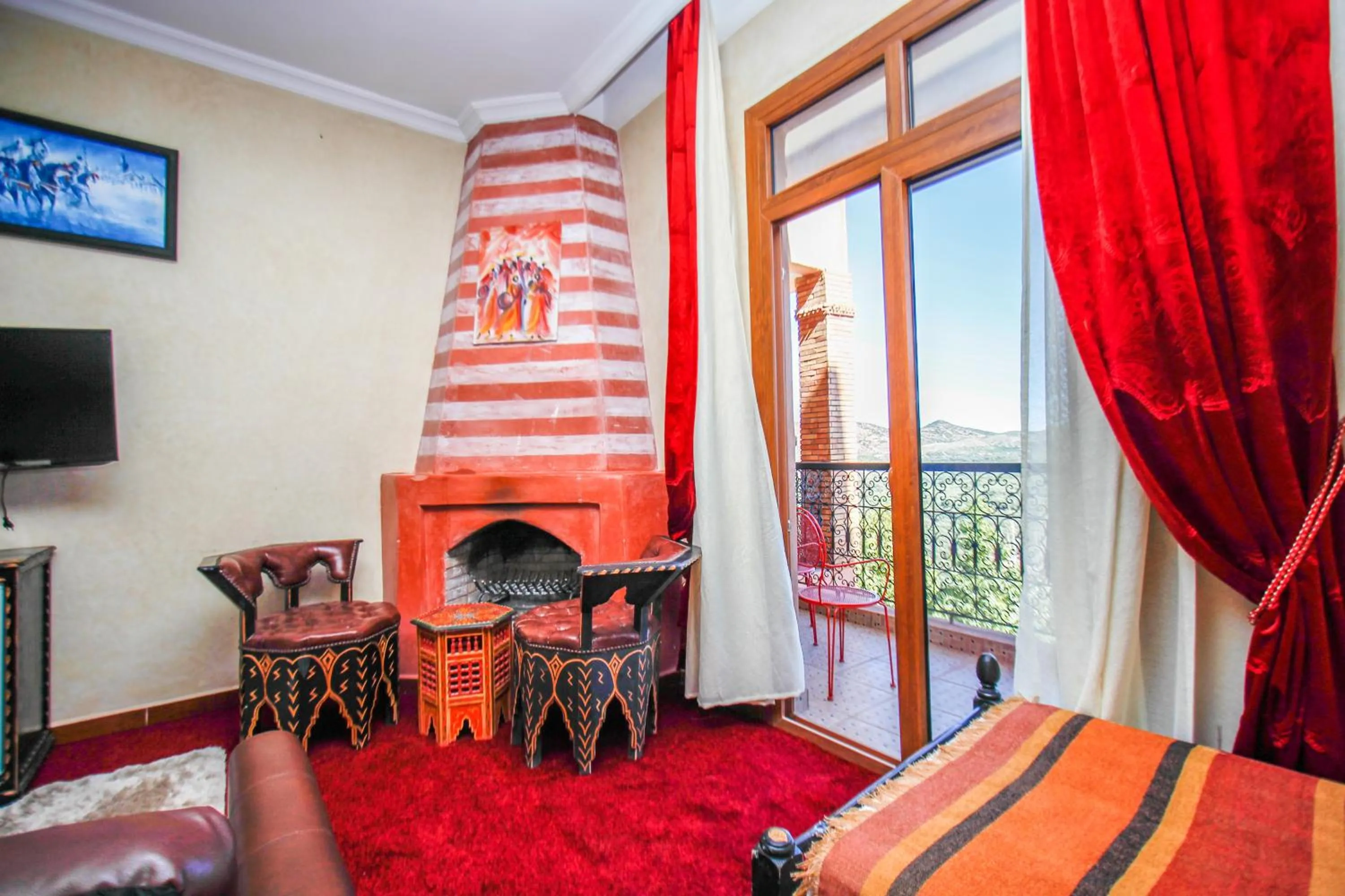 Seating area in Kasbah Ait Oumghar