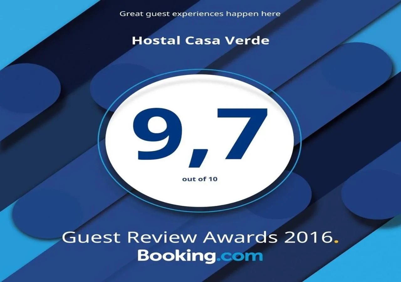 Certificate/Award in Hostal Casa Verde