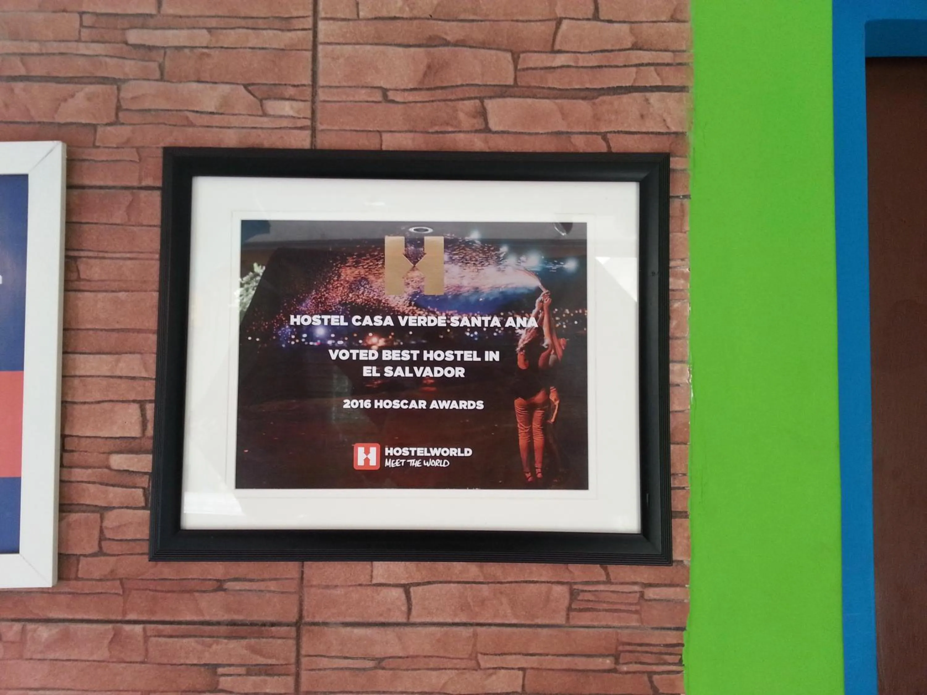 Certificate/Award in Hostal Casa Verde