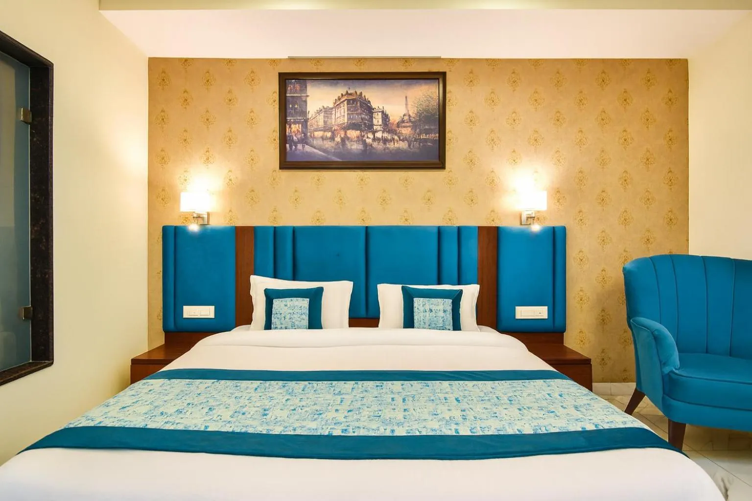 Bedroom, Bed in Hotel Pawan Regency- Best Mountain View Hotel In McLeodganj