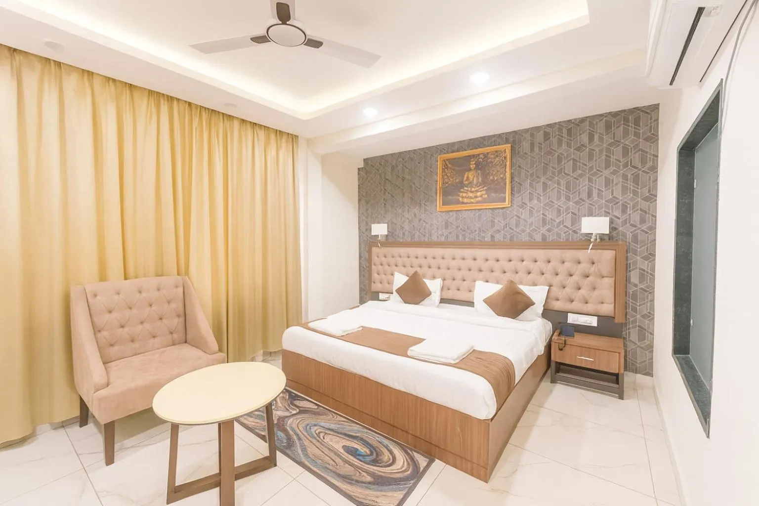 Bedroom, Bed in Hotel Pawan Regency- Best Mountain View Hotel In McLeodganj