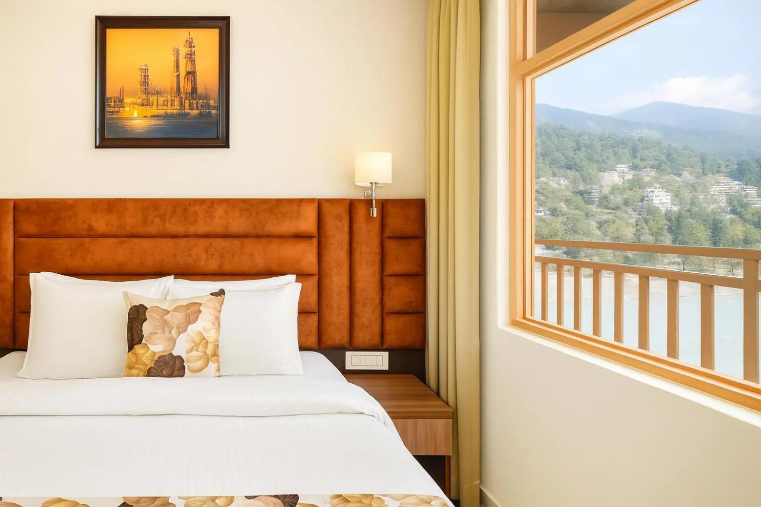 Bedroom, Bed in Hotel Pawan Regency- Best Mountain View Hotel In McLeodganj